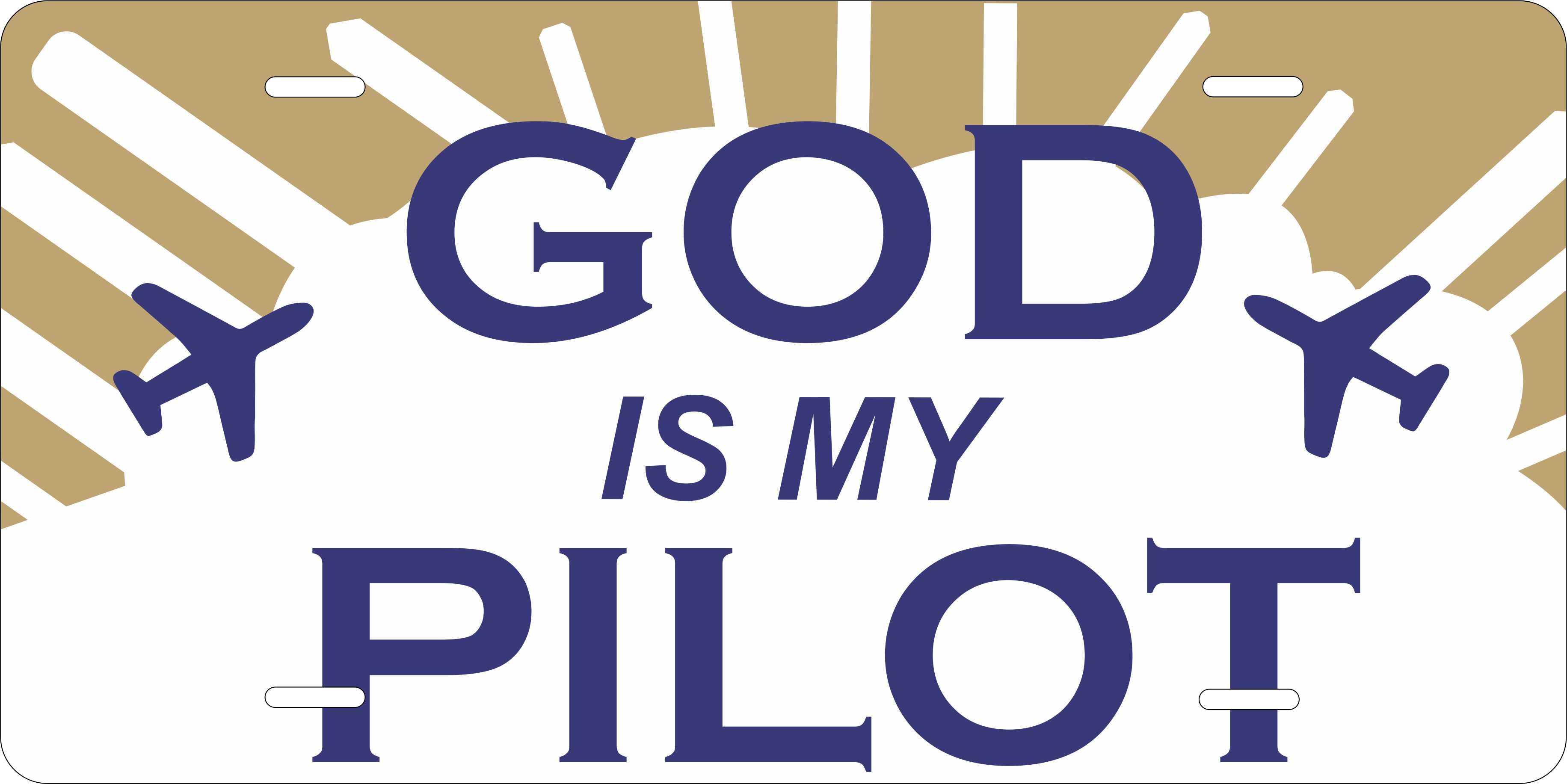 God is my pilot Christian License Plate personalized Novelty Fun Car Bike Motorcycle