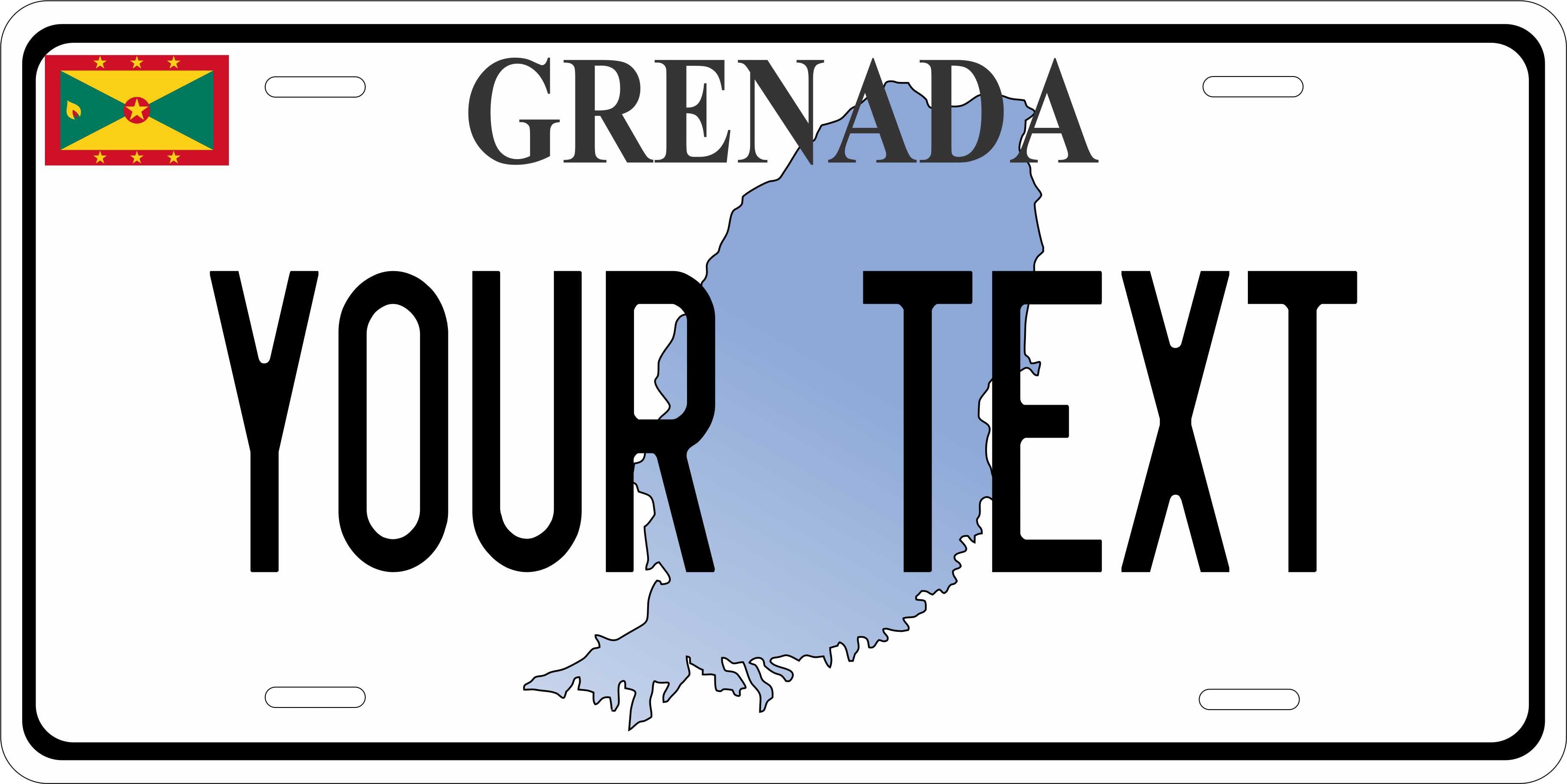 Grenada Map CARI License Plate Custom Novelty Car Bike Motorcycle