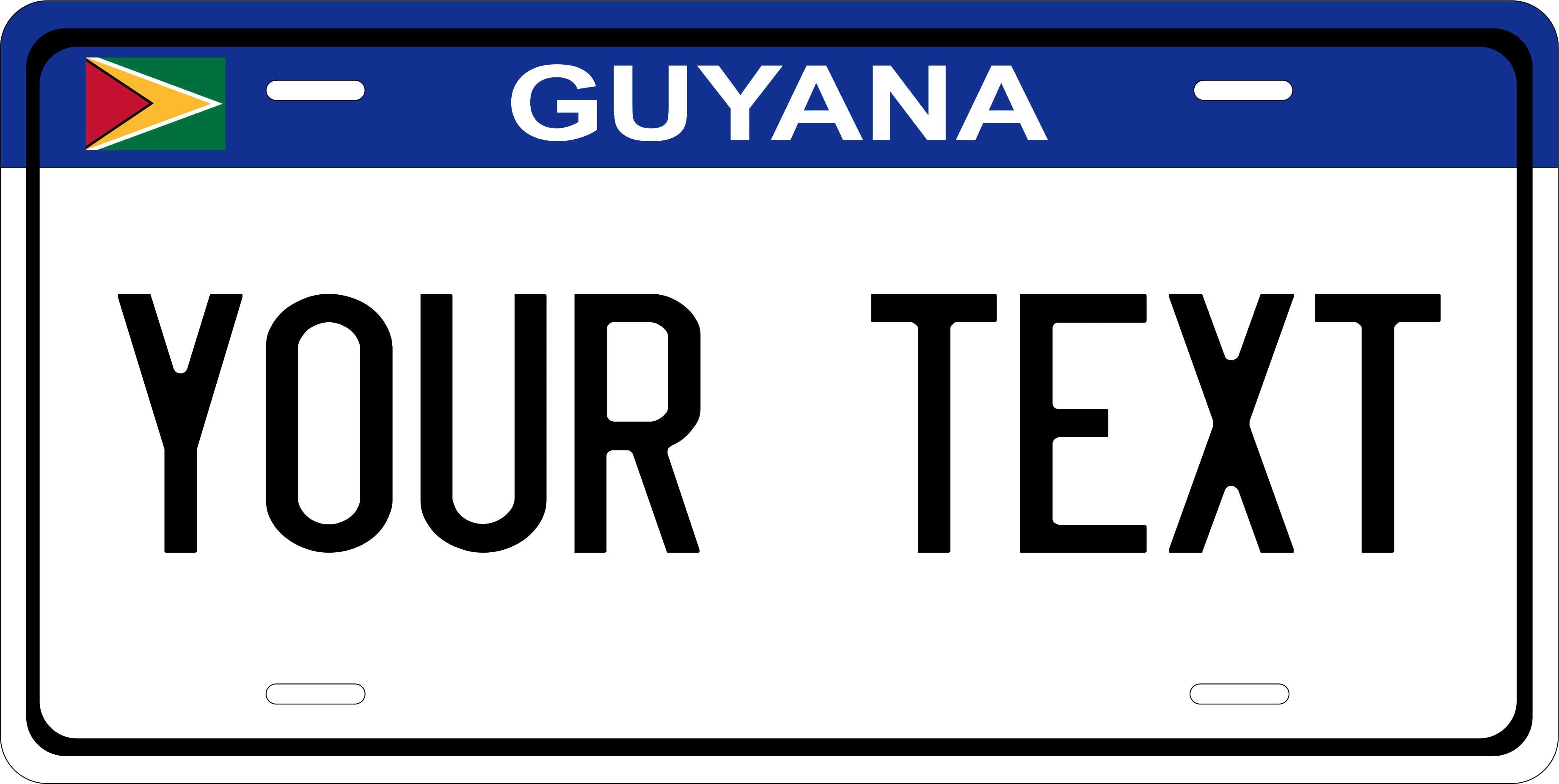 Guyana Blue CSA License Plate Custom Novelty Car Bike Motorcycle