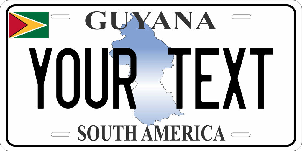 Guyana Map CSA License Plate Custom Novelty Car Bike Motorcycle