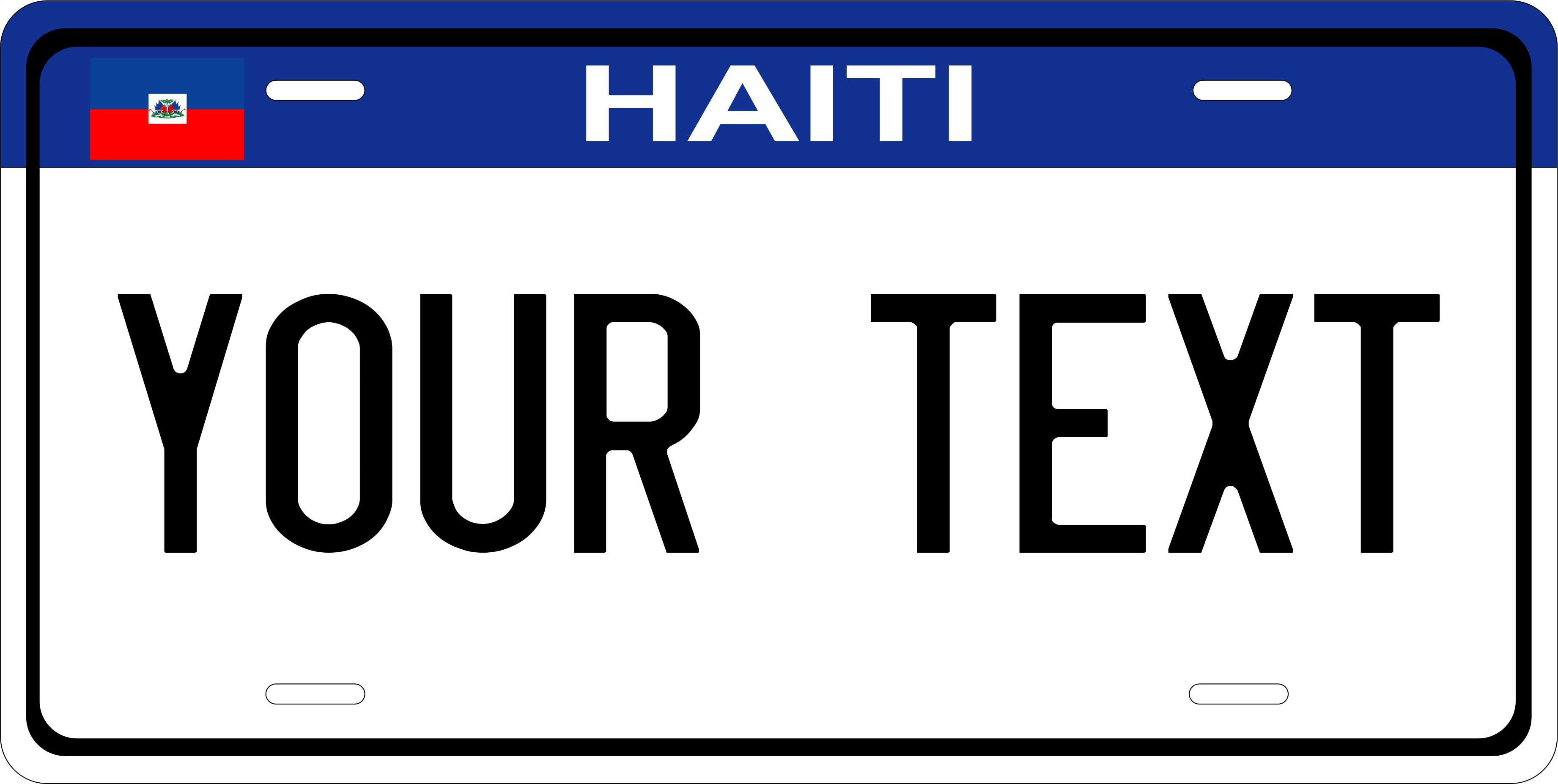 Haiti Blue CARI License Plate Custom Novelty Car Bike Motorcycle