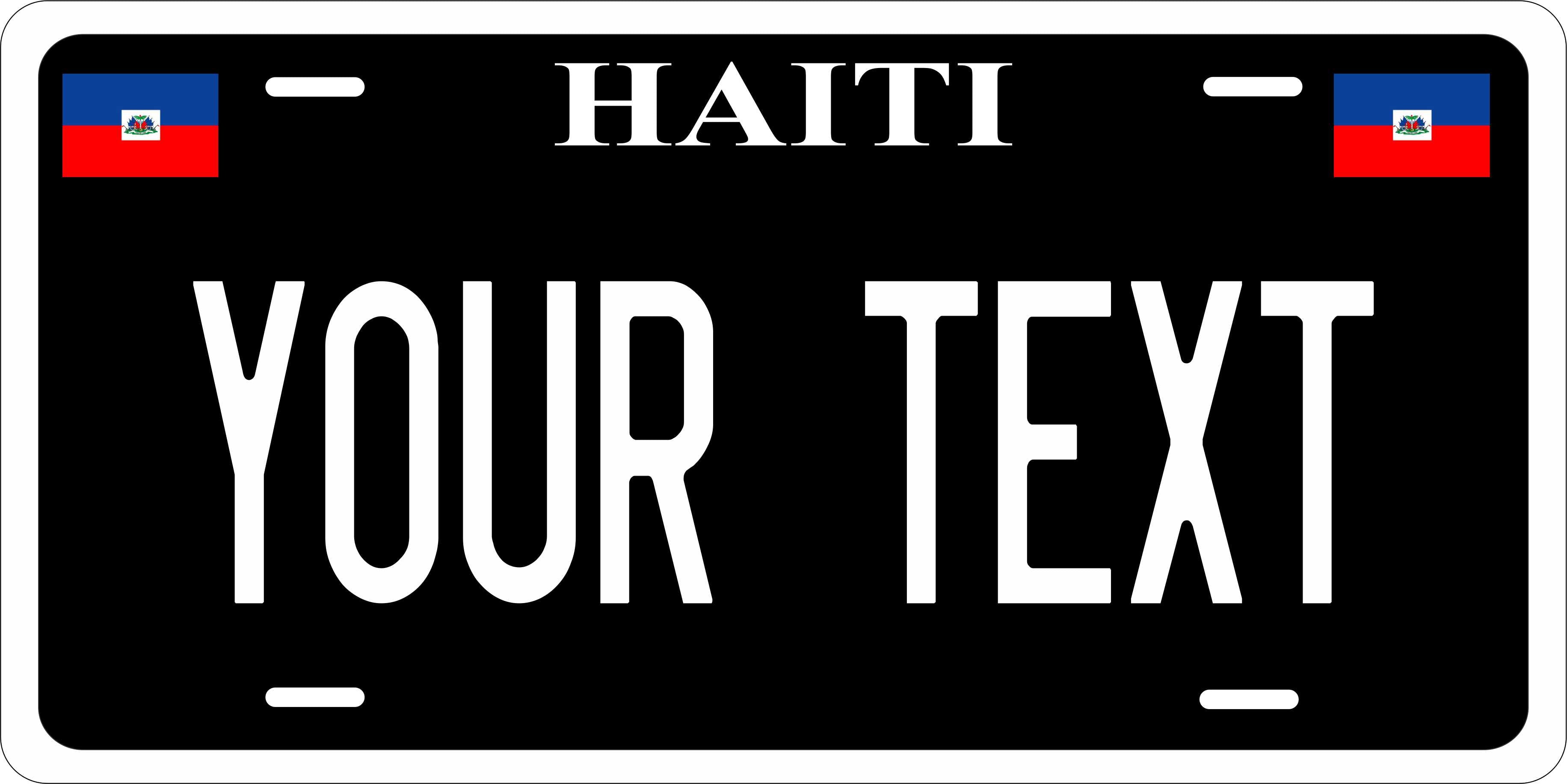 Haiti Black CARI License Plate Custom Novelty Car Bike Motorcycle
