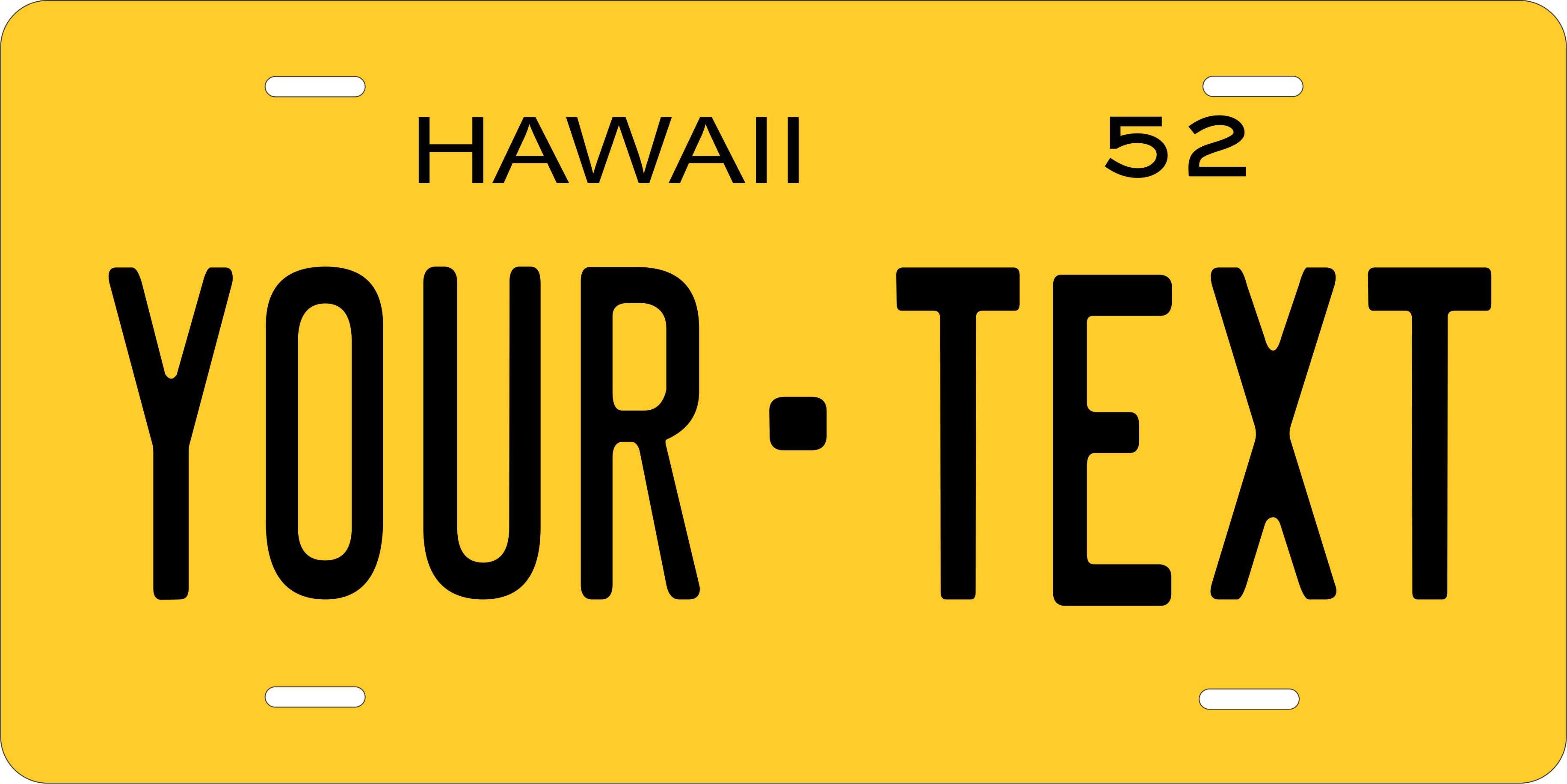 Hawaii 1952 License Plate personalized Novelty Fun Car Bike Motorcycle