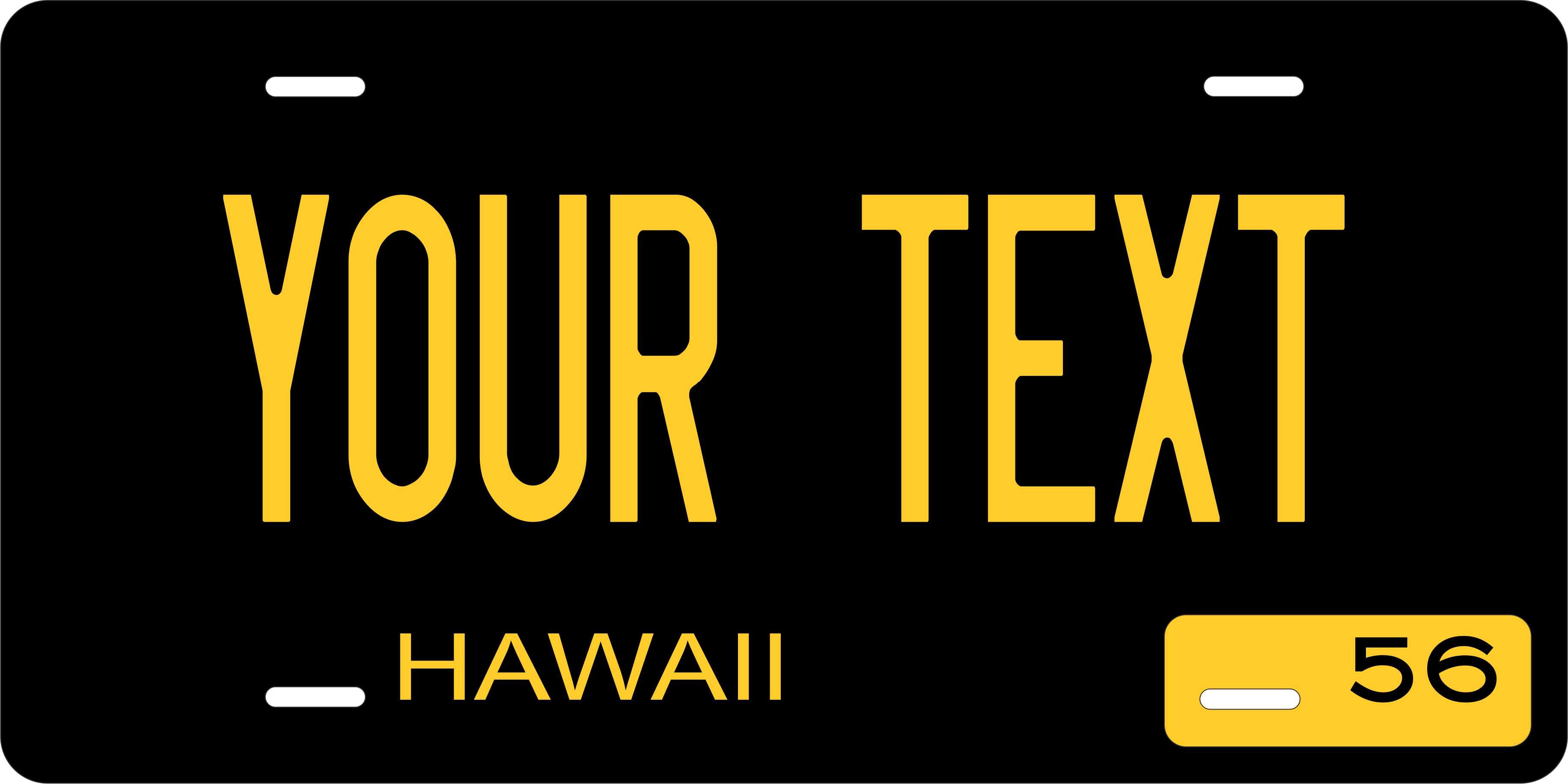 Hawaii 1956 License Plate personalized Novelty Fun Car Bike Motorcycle