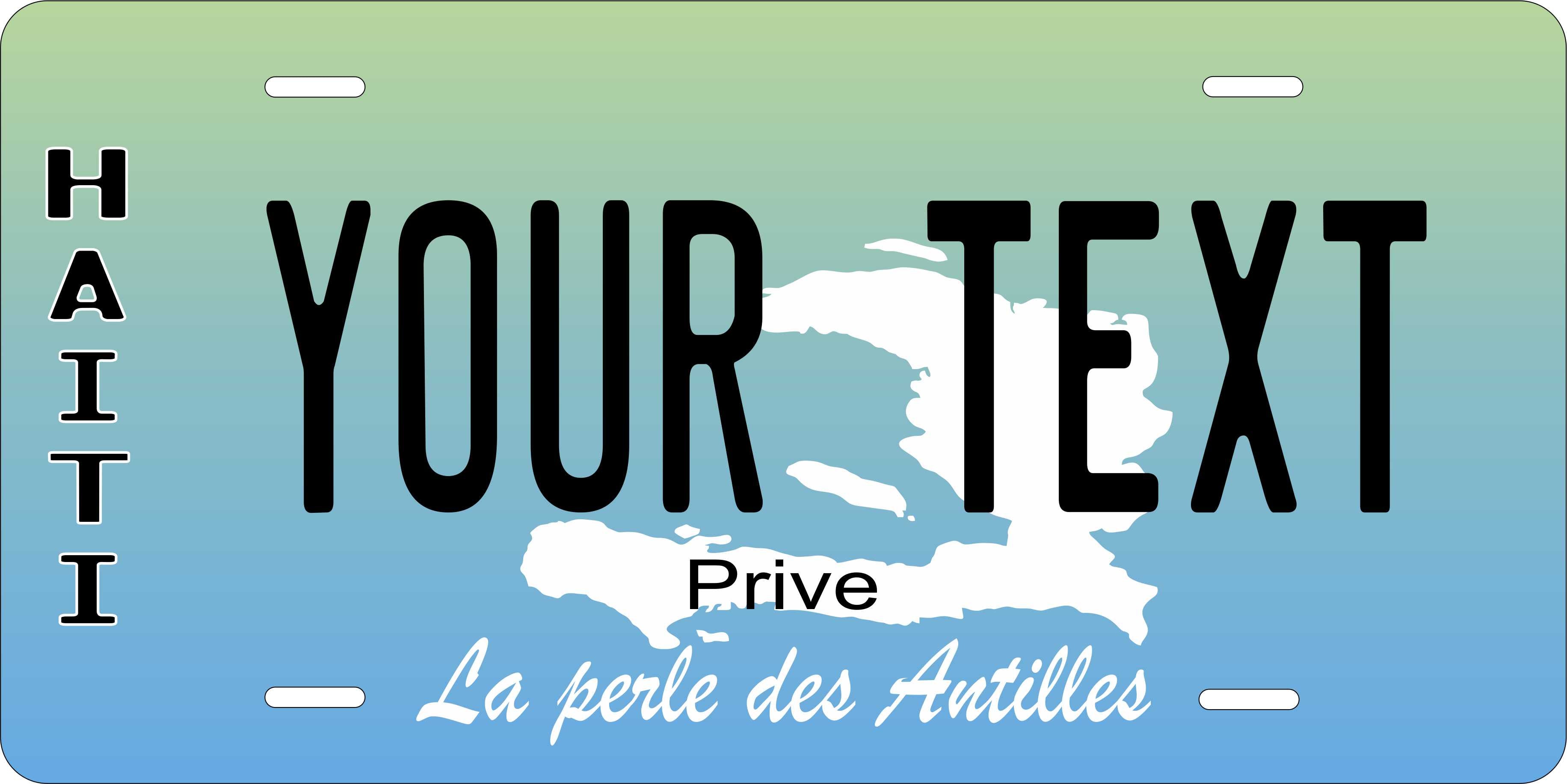 Haiti 2014 CARI License Plate Custom Novelty Car Bike Motorcycle