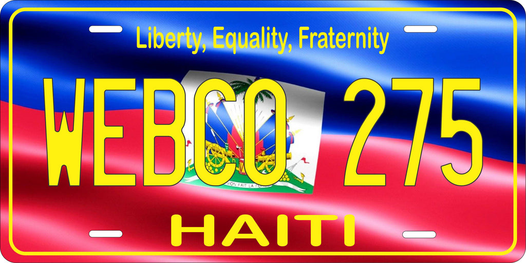 Haiti Flag Wave CARI License Plate Custom Novelty Car Bike Motorcycle