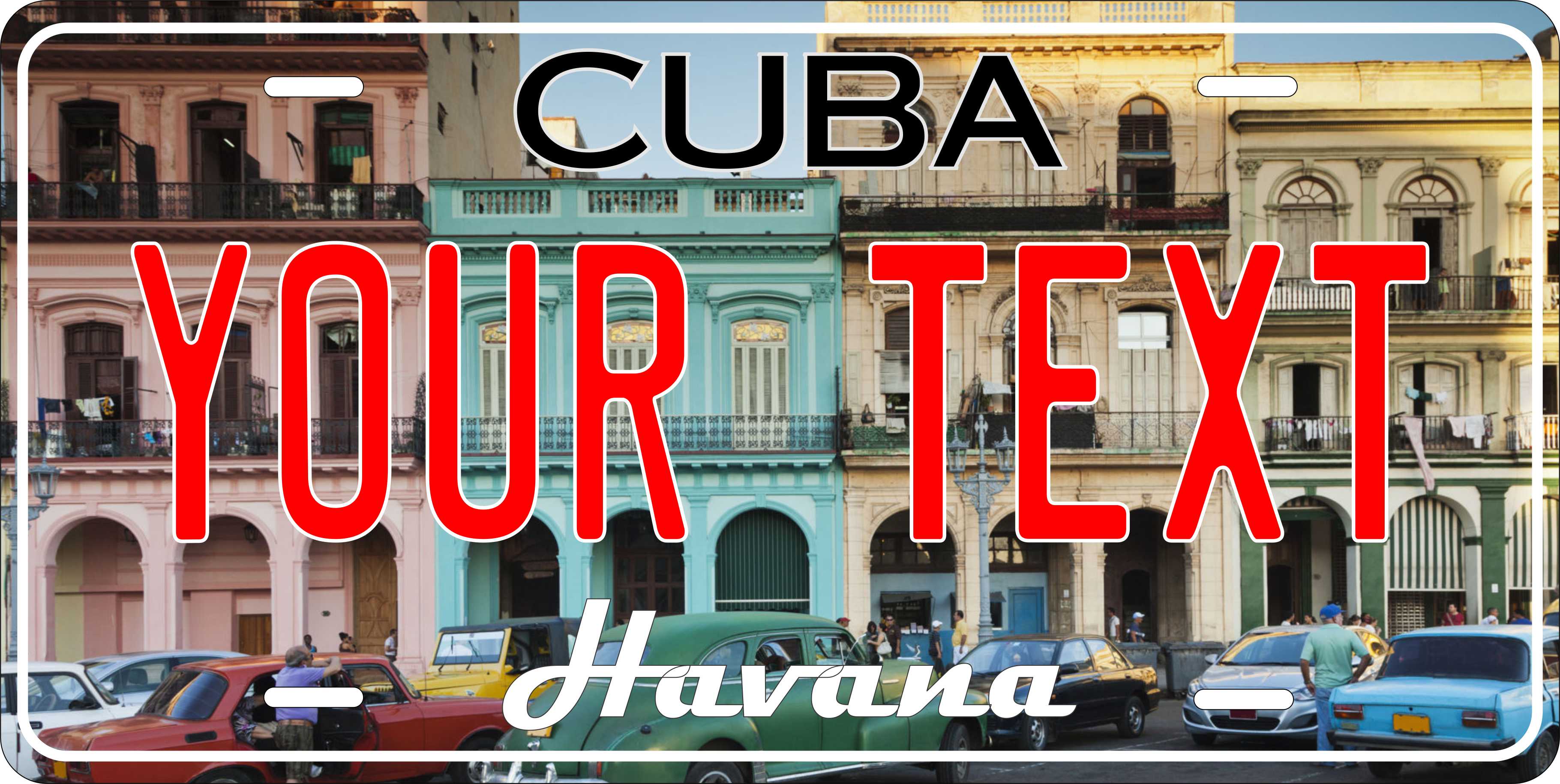 Havana Cuba City License Plate personalized Novelty Fun Car Bike Motorcycle