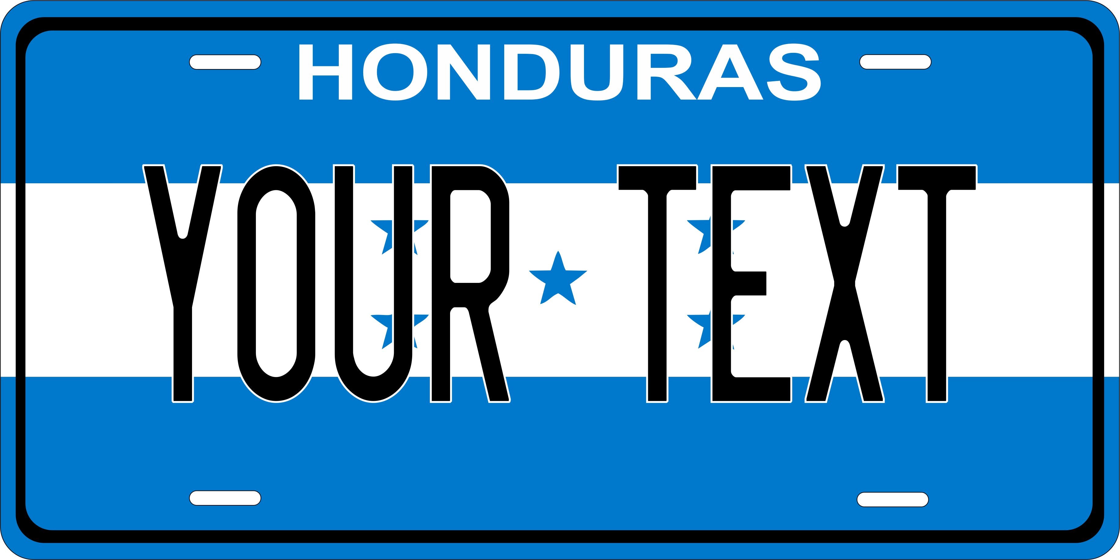 Honduras Flag  CSA License Plate Custom Novelty Car Bike Motorcycle