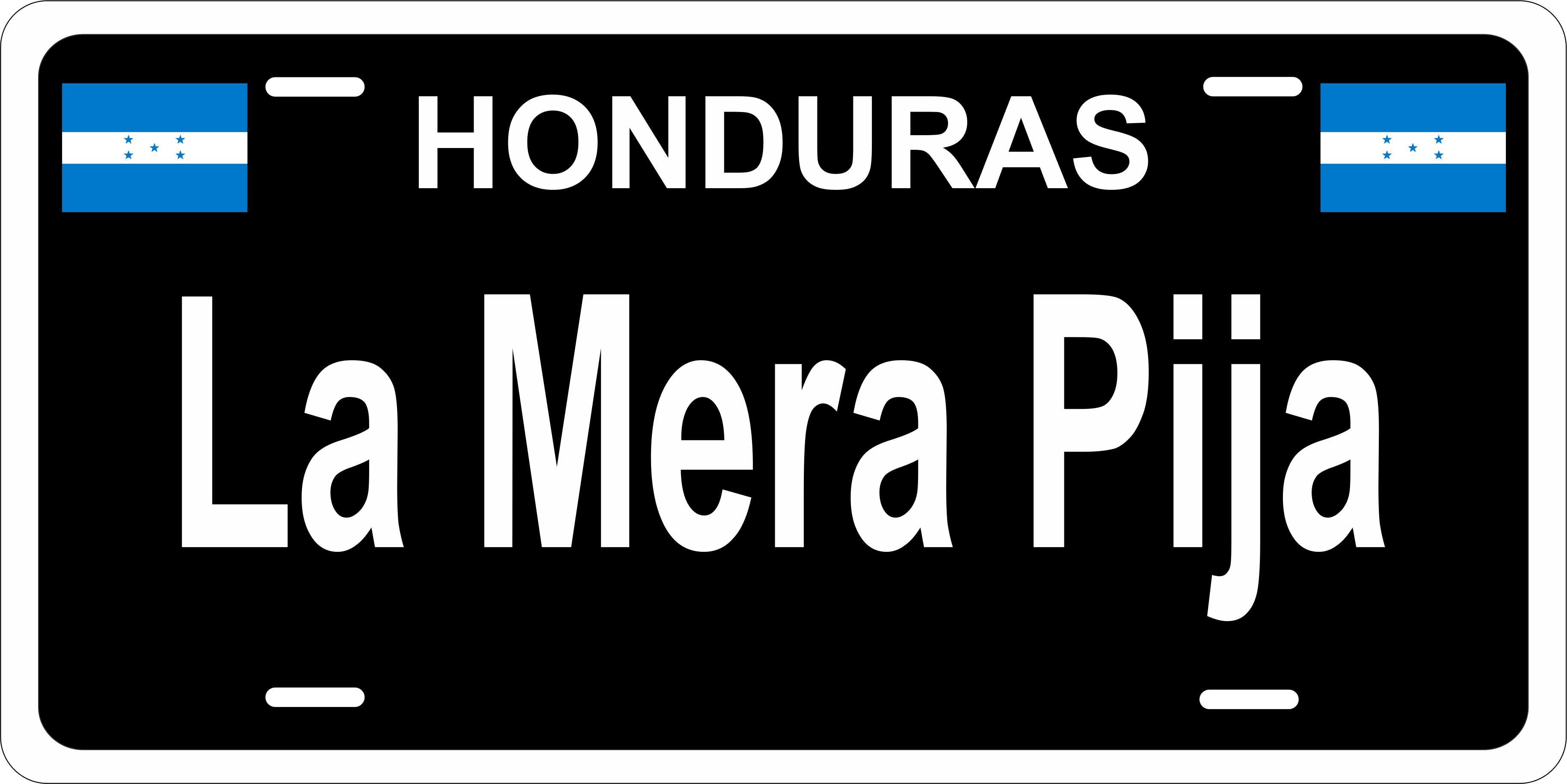 Honduras Black CSA License Plate Custom Novelty Car Bike Motorcycle