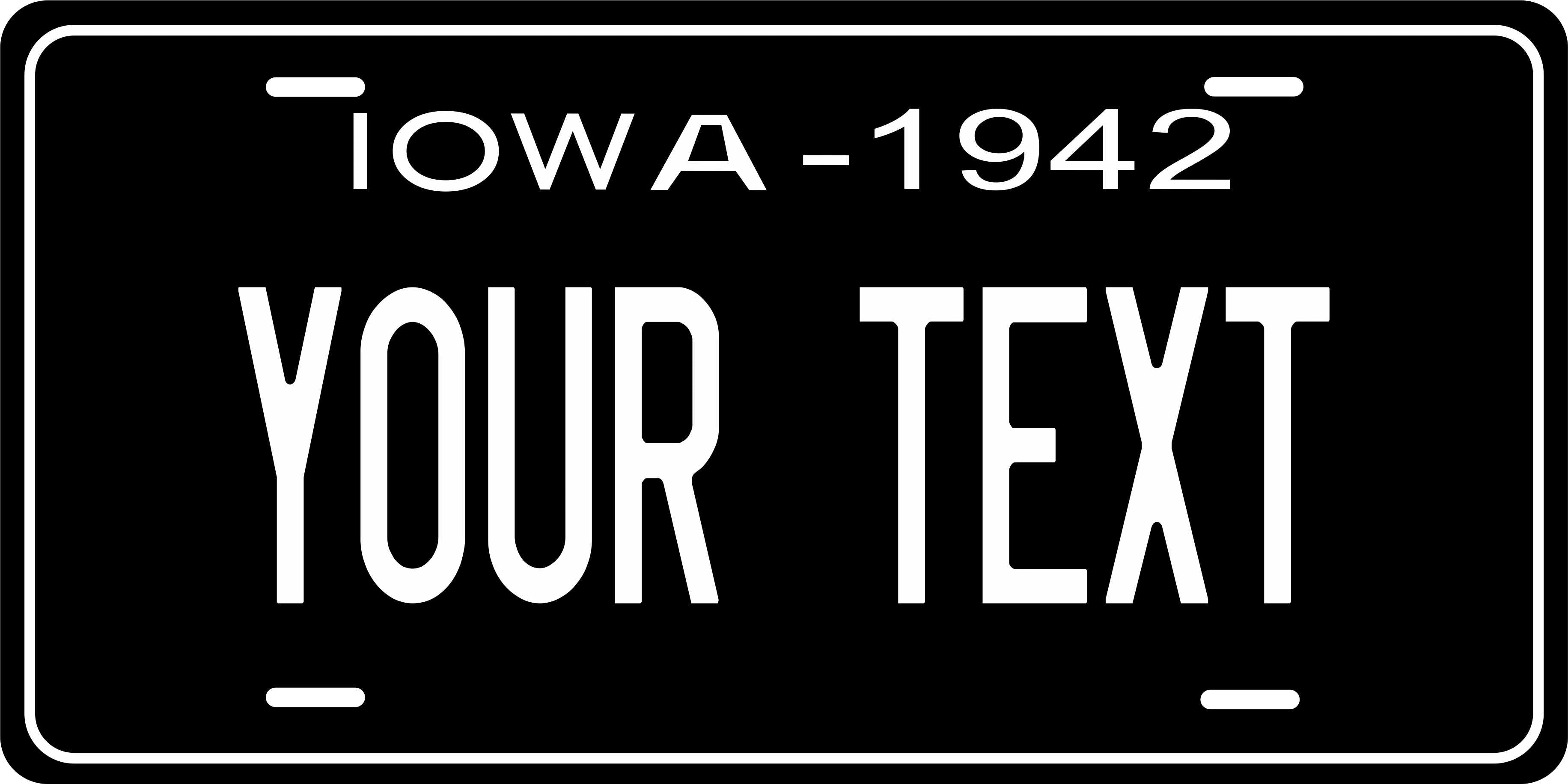 Iowa 1942 License Plate Yellow personalized Novelty Fun Car Bike Motorcycle