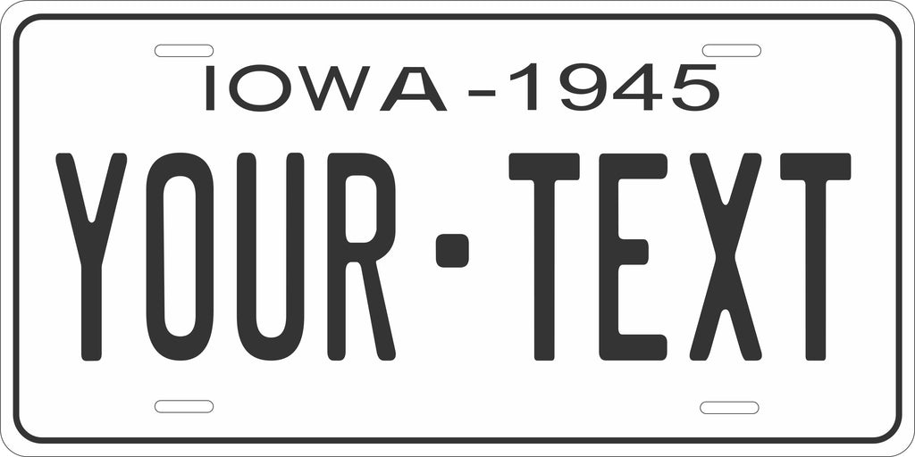 Iowa 1945 License Plate Yellow personalized Novelty Fun Car Bike Motorcycle