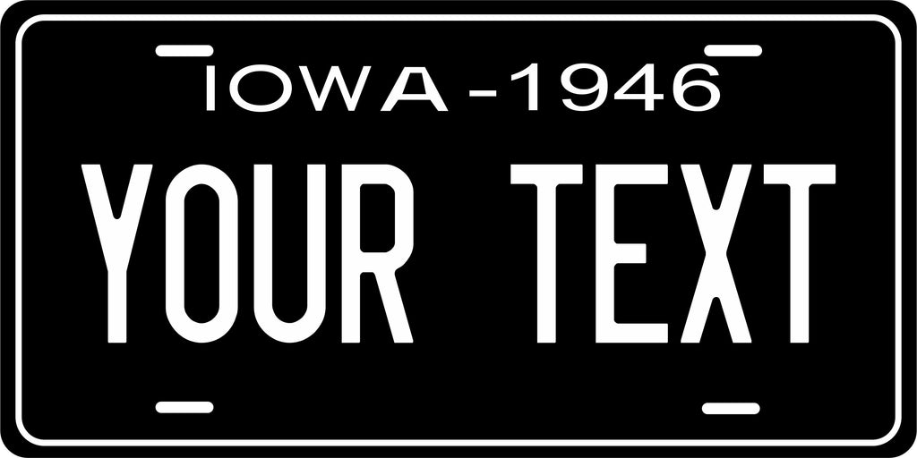 Iowa 1946 License Plate Yellow personalized Novelty Fun Car Bike Motorcycle