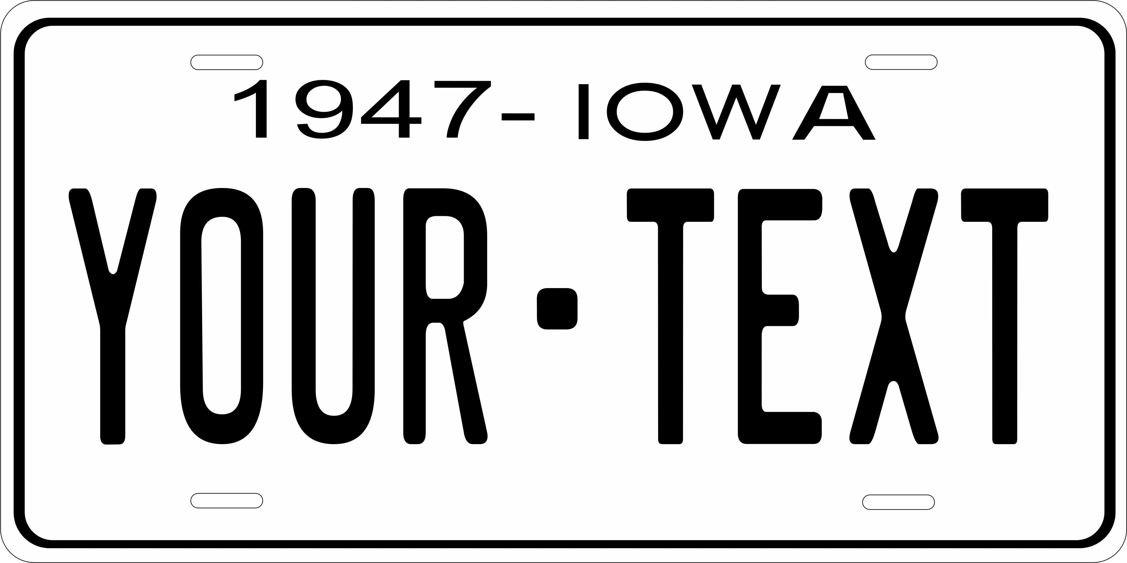Iowa 1947 License Plate Yellow personalized Novelty Fun Car Bike Motorcycle