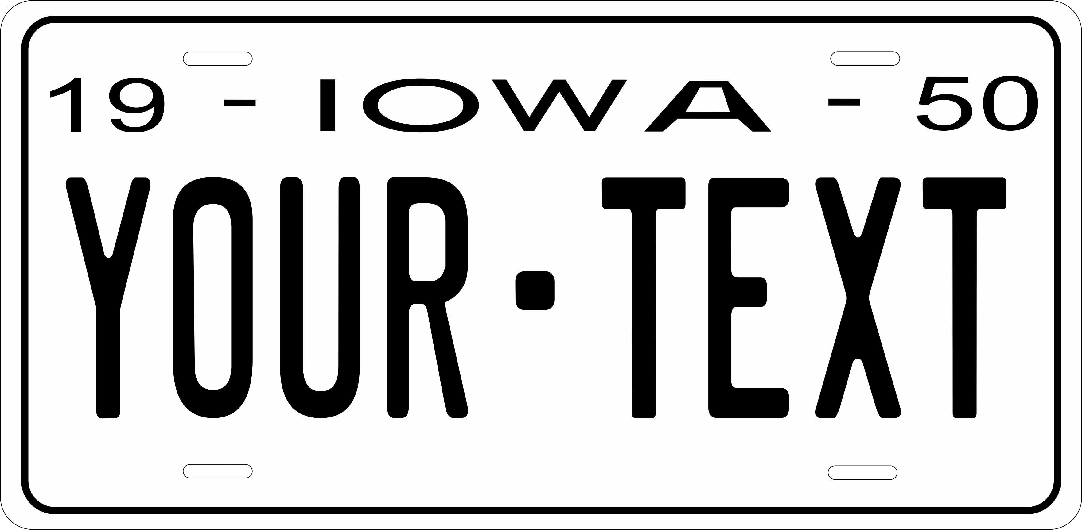 Iowa 1950 License Plate Yellow personalized Novelty Fun Car Bike Motorcycle