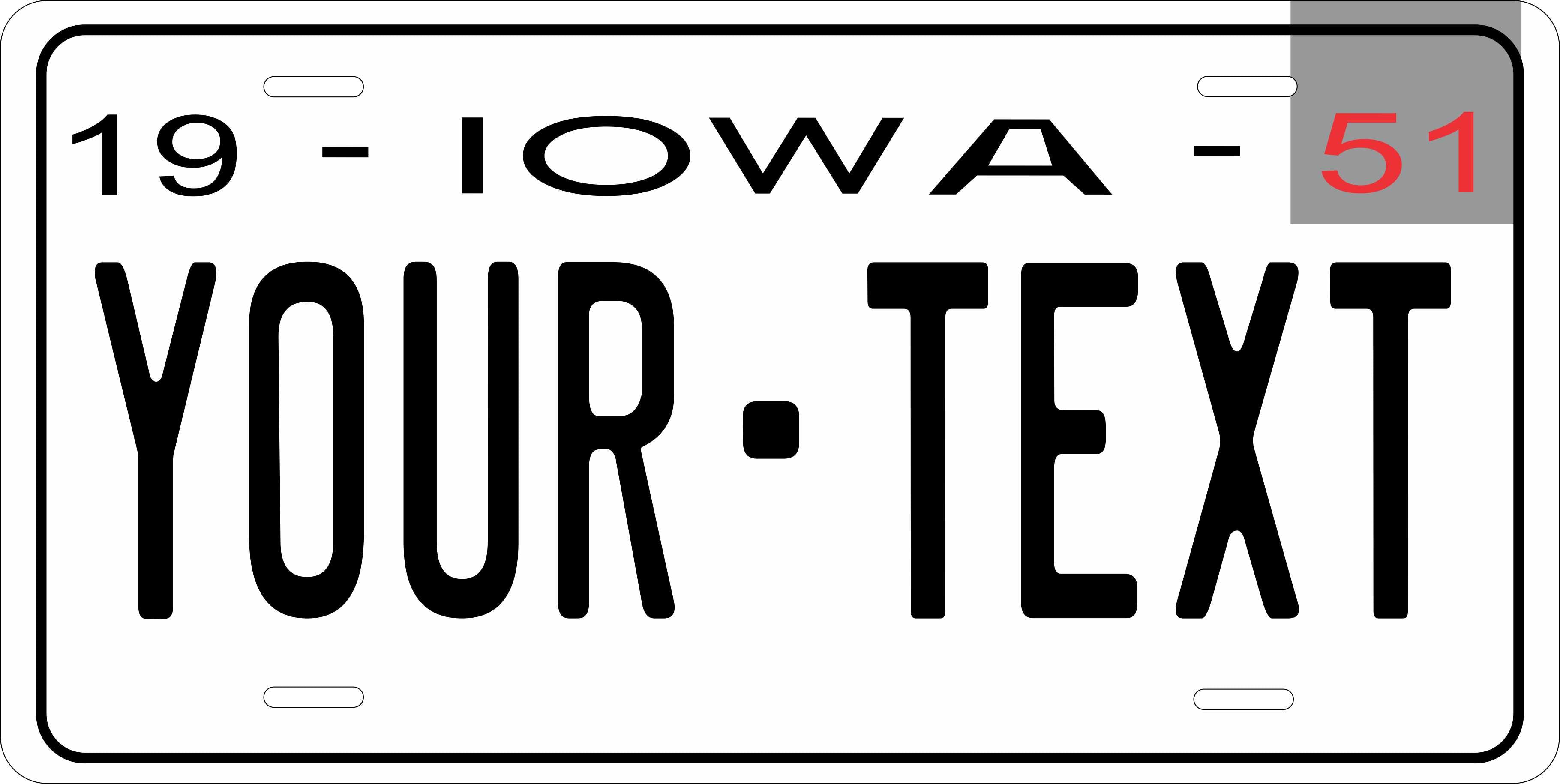 Iowa 1951 License Plate Yellow personalized Novelty Fun Car Bike Motorcycle