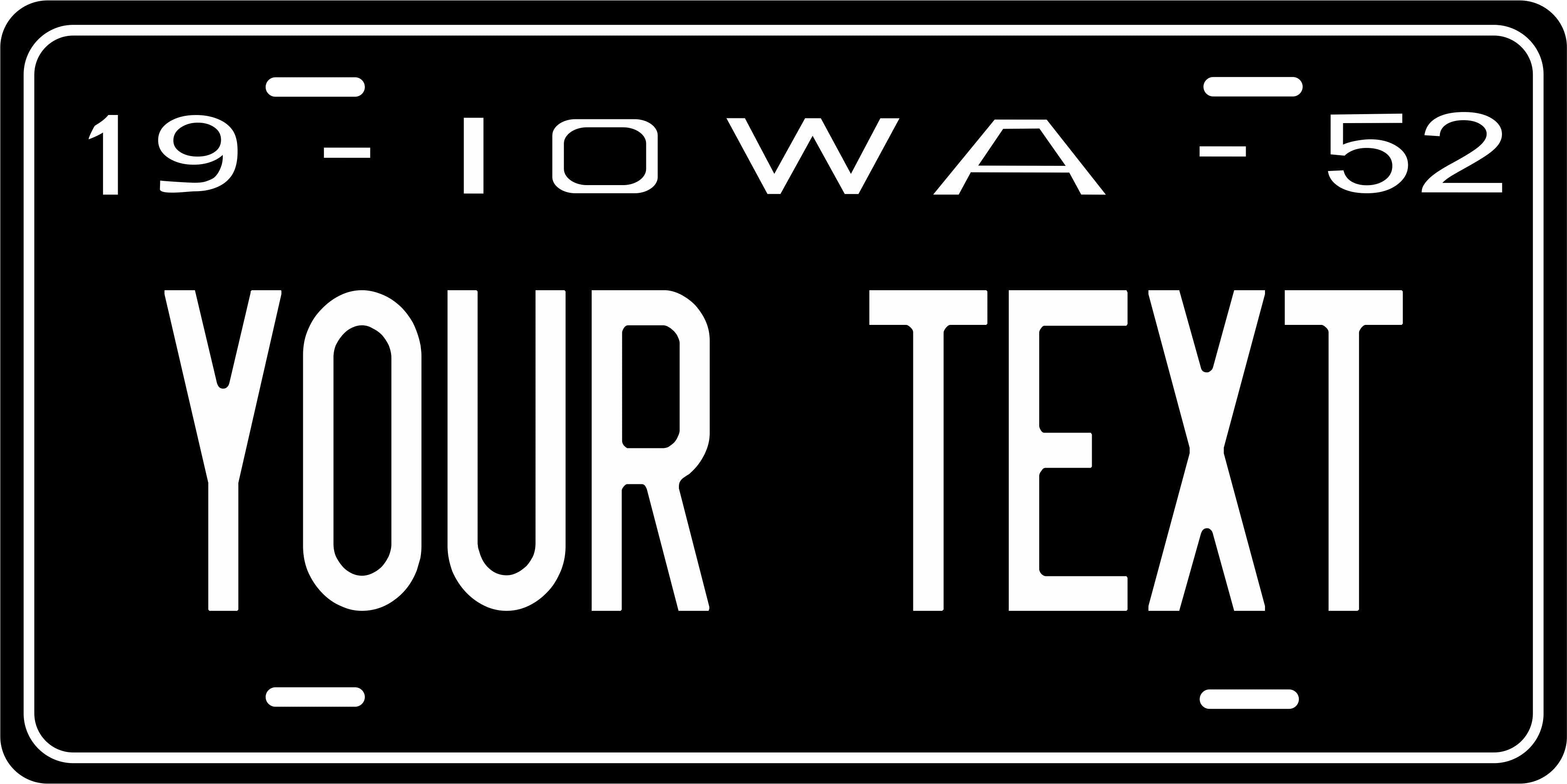 Iowa 1952 License Plate Yellow personalized Novelty Fun Car Bike Motorcycle