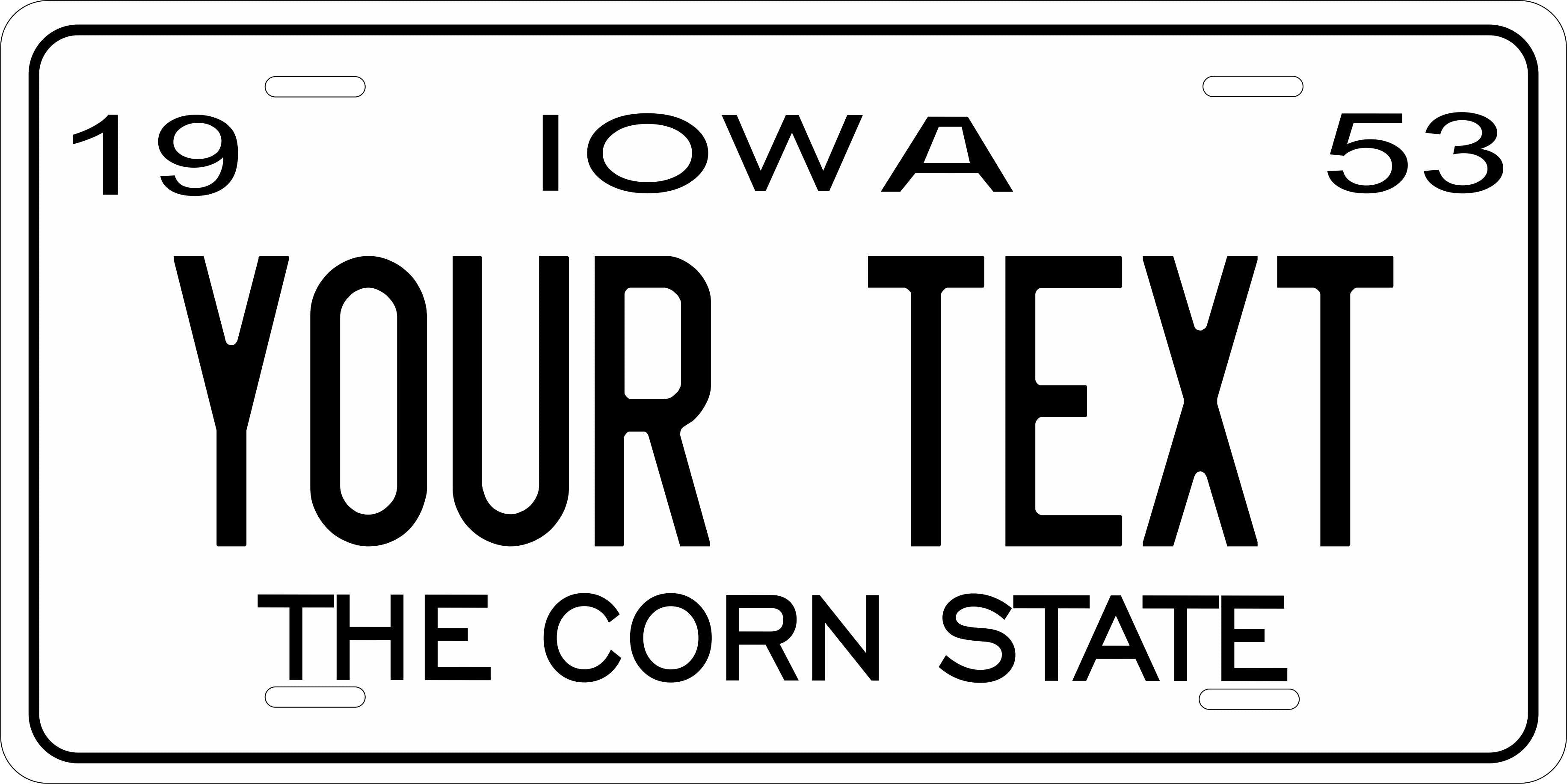 Iowa 1953 License Plate Yellow personalized Novelty Fun Car Bike Motorcycle