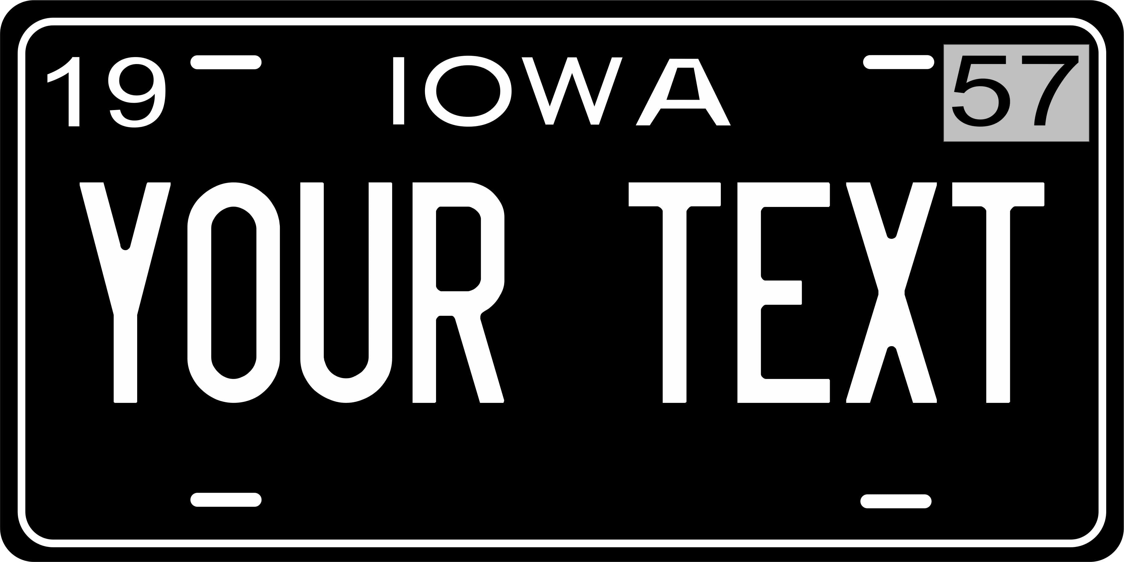 Iowa 1957 License Plate Yellow personalized Novelty Fun Car Bike Motorcycle