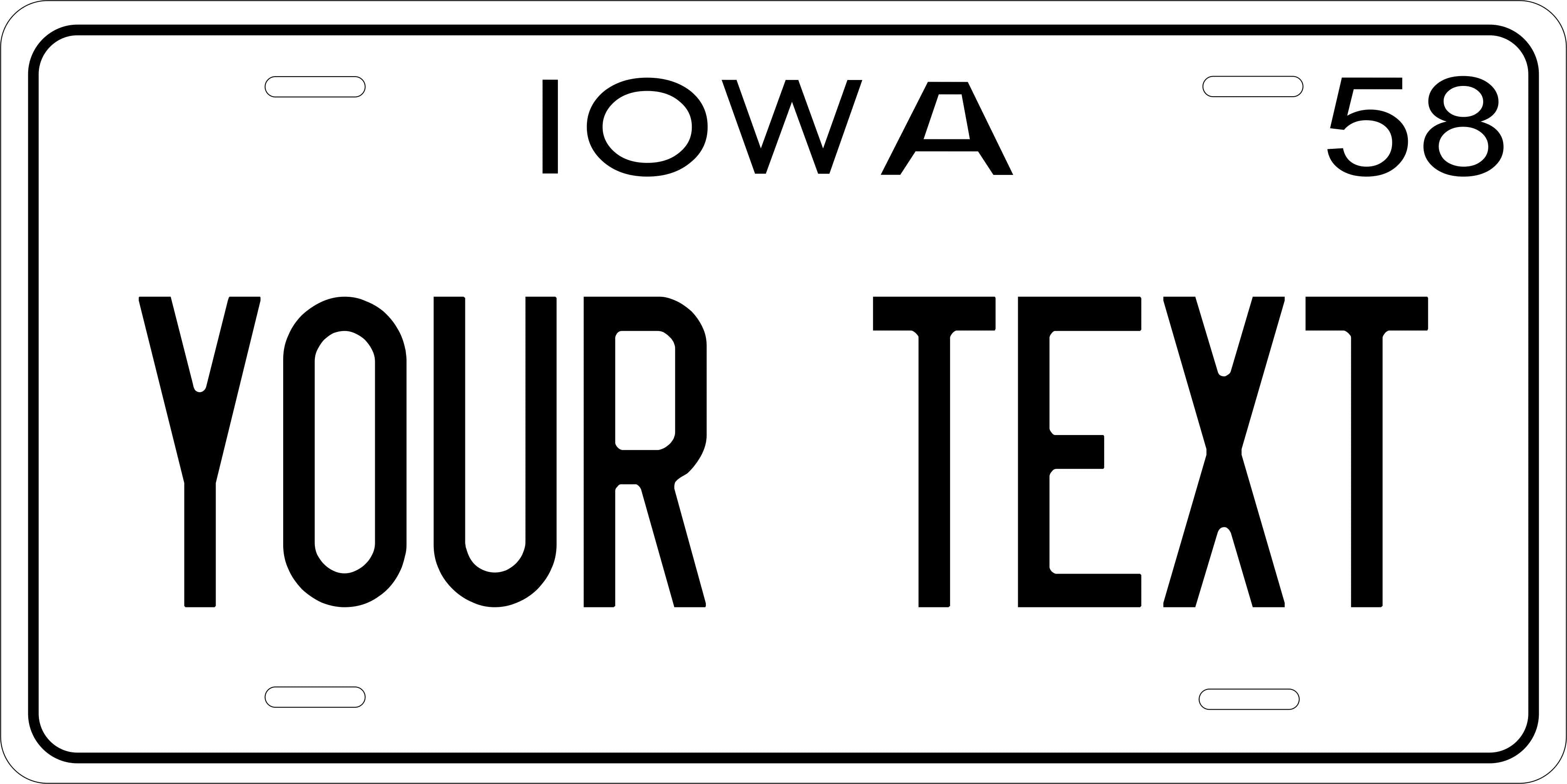 Iowa 1958 License Plate Yellow personalized Novelty Fun Car Bike Motorcycle