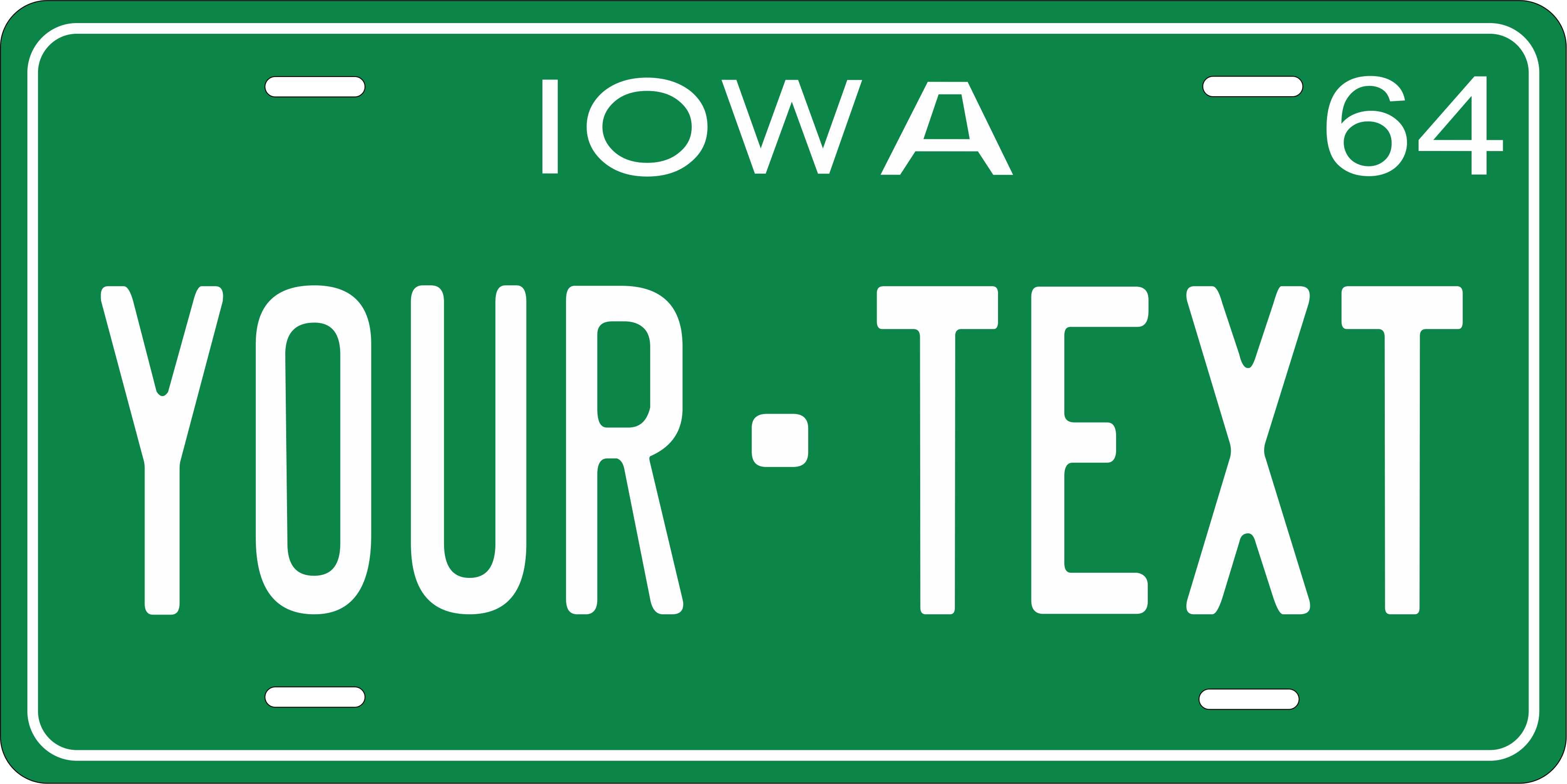 Iowa 1964 License Plate Yellow personalized Novelty Fun Car Bike Motorcycle