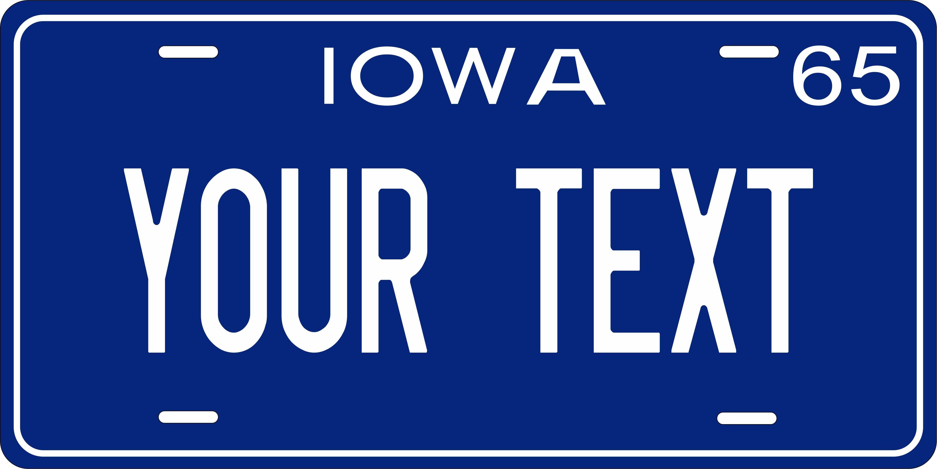 Iowa 1965 License Plate Yellow personalized Novelty Fun Car Bike Motorcycle