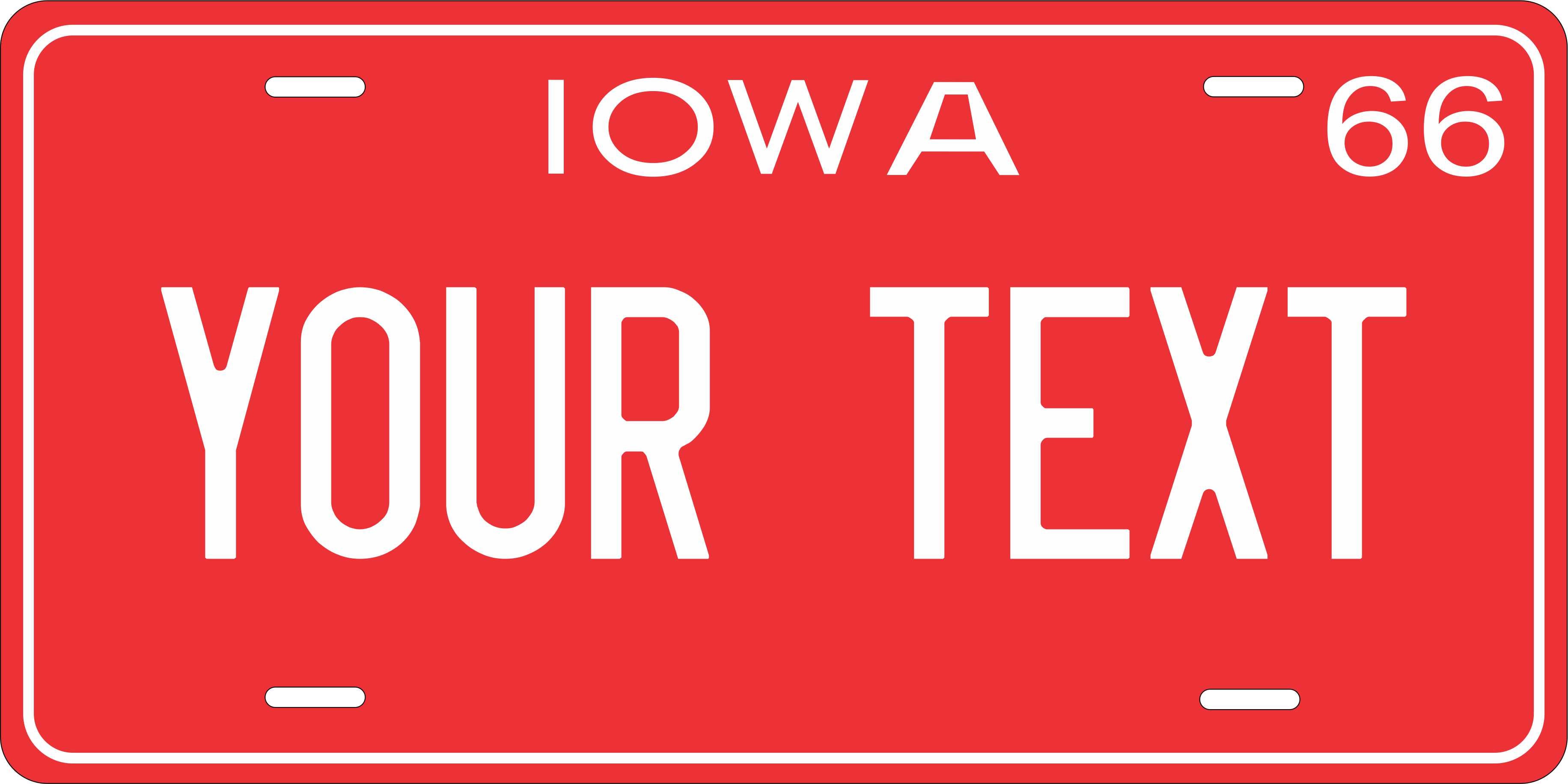 Iowa 1966 License Plate Yellow personalized Novelty Fun Car Bike Motorcycle