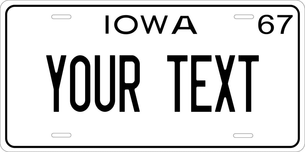 Iowa 1967 License Plate Yellow personalized Novelty Fun Car Bike Motorcycle