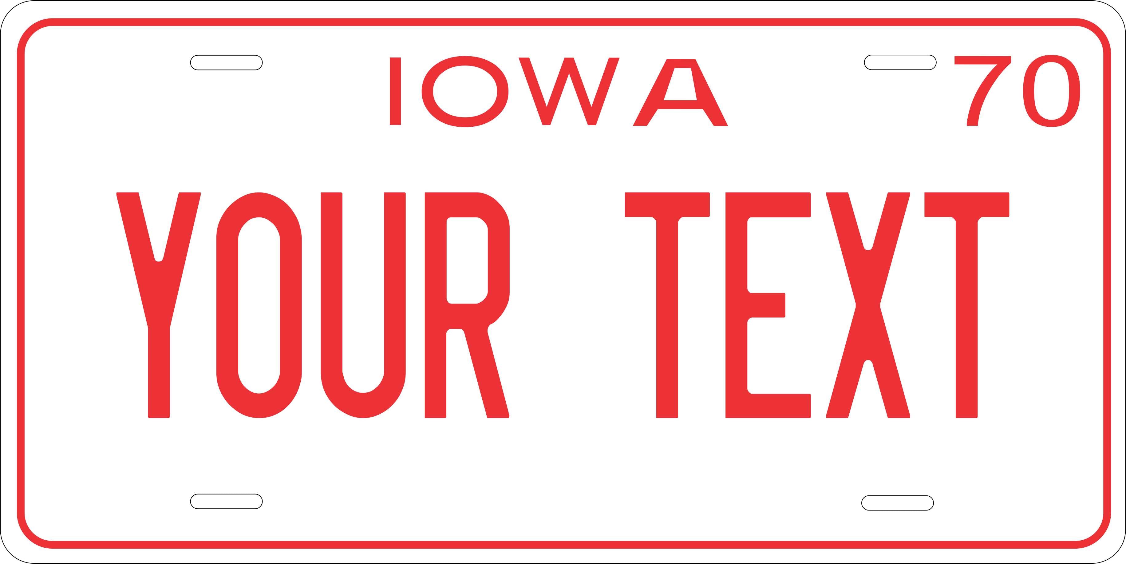 Iowa 1970 License Plate Yellow personalized Novelty Fun Car Bike Motorcycle