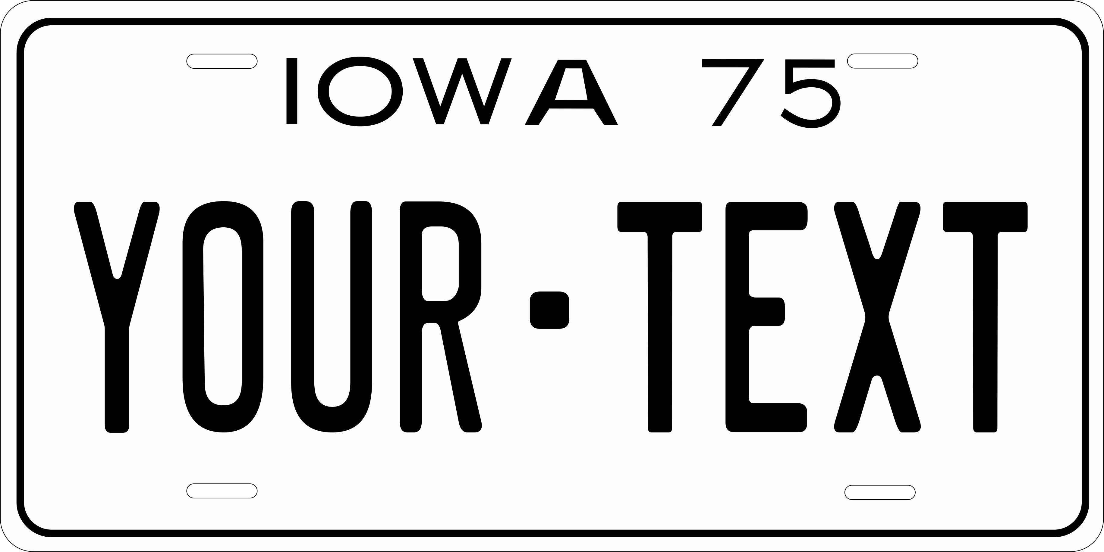 Iowa 1975-78 License Plate Yellow personalized Novelty Fun Car Bike Motorcycle