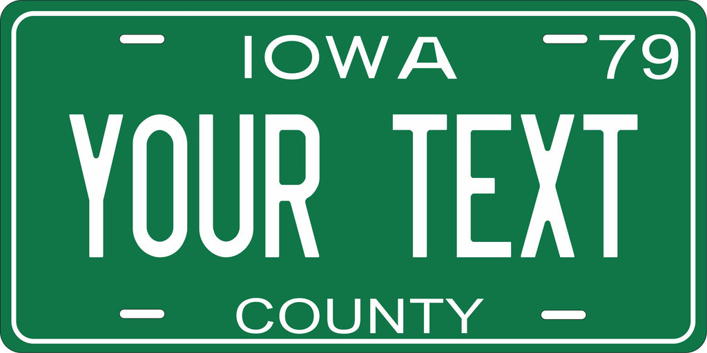 Iowa 1979-85 License Plate Yellow personalized Novelty Fun Car Bike Motorcycle