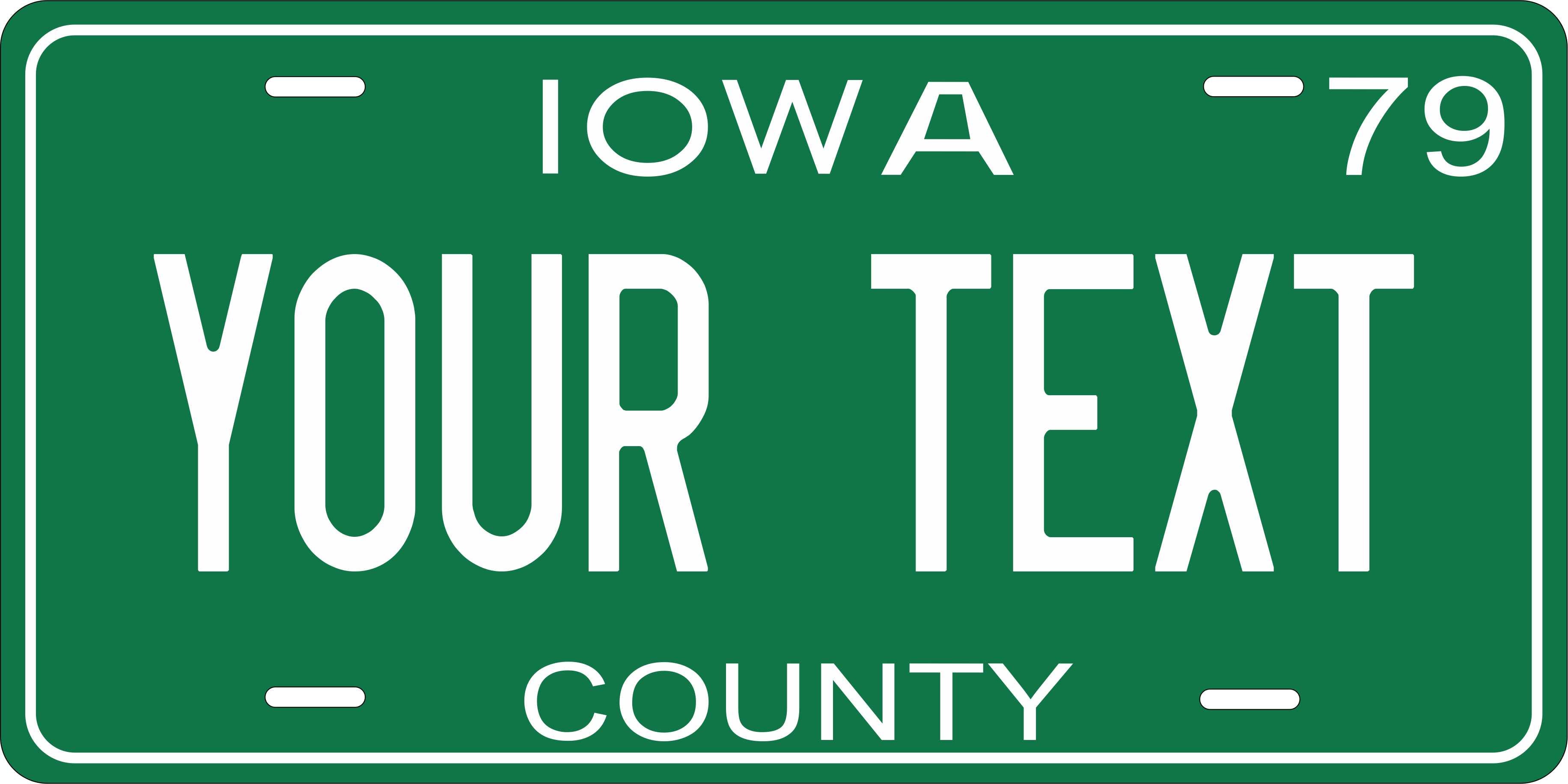 Iowa 1979-85 License Plate Yellow personalized Novelty Fun Car Bike Motorcycle