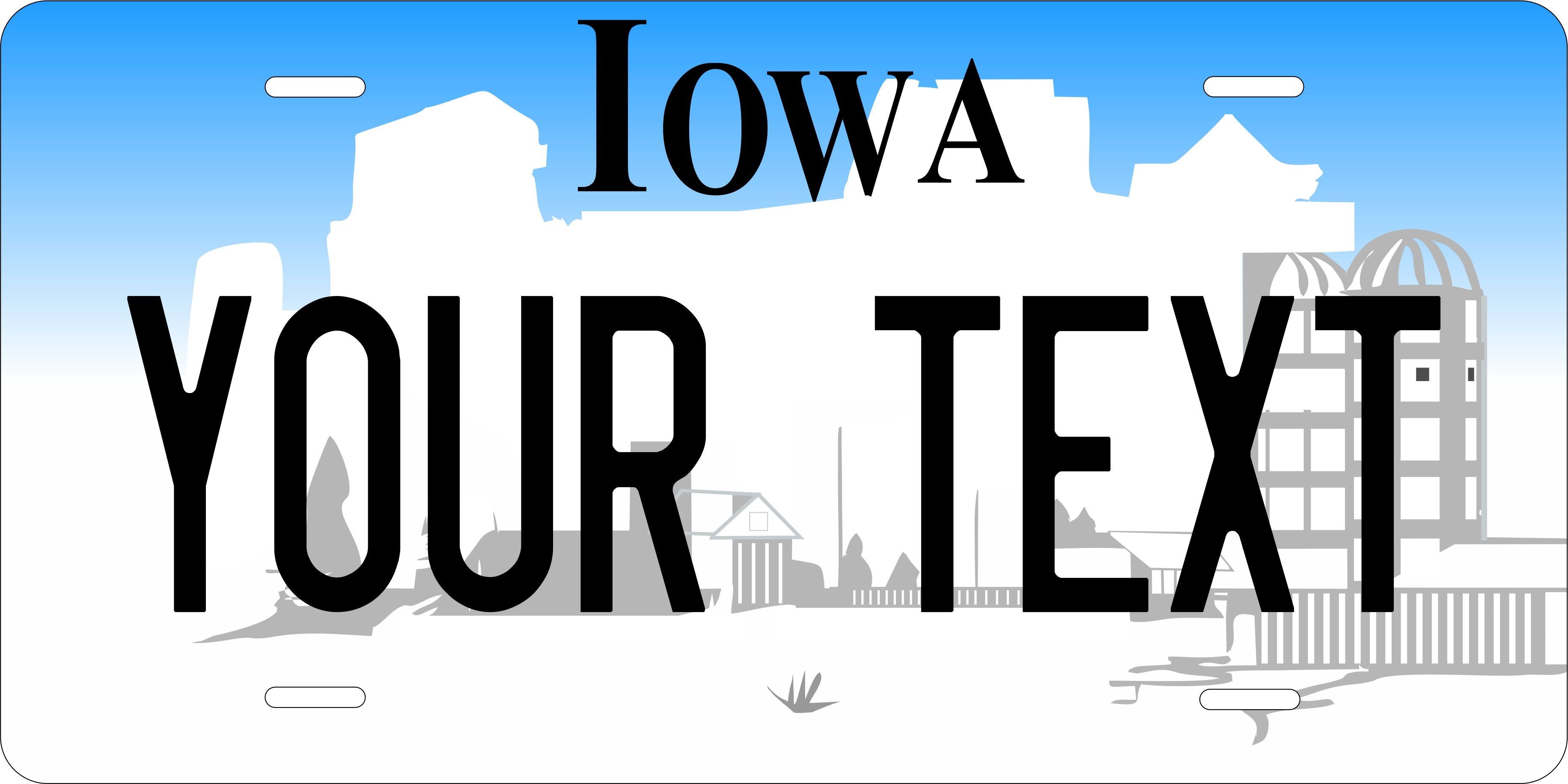 Iowa 1996 License Plate Yellow personalized Novelty Fun Car Bike Motorcycle