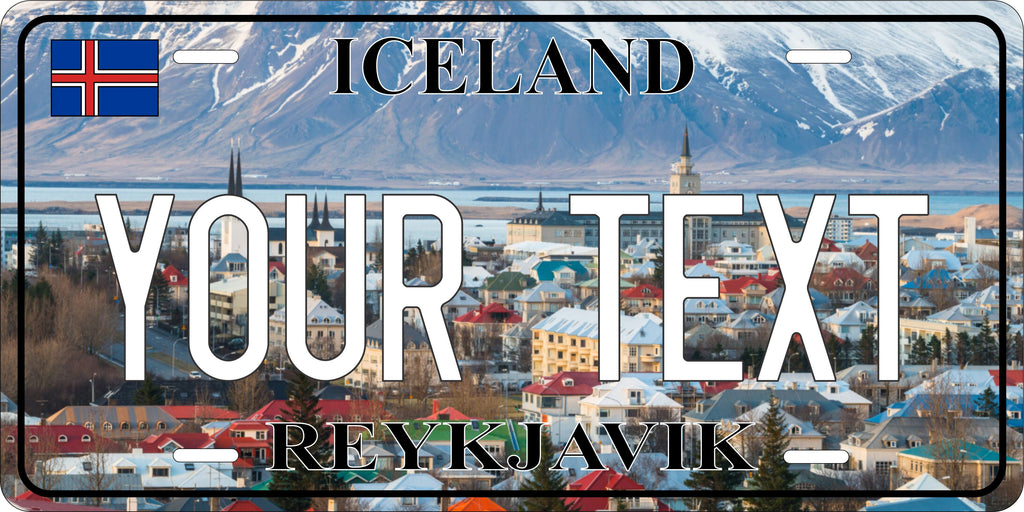 Reykjavik Iceland City License Plate personalized Novelty Fun Car Bike Motorcycle