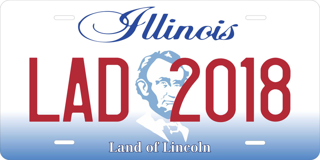 Illinois 2004 White Blue License Plate Personalized Novelty Fun Car Bike Motorcycle