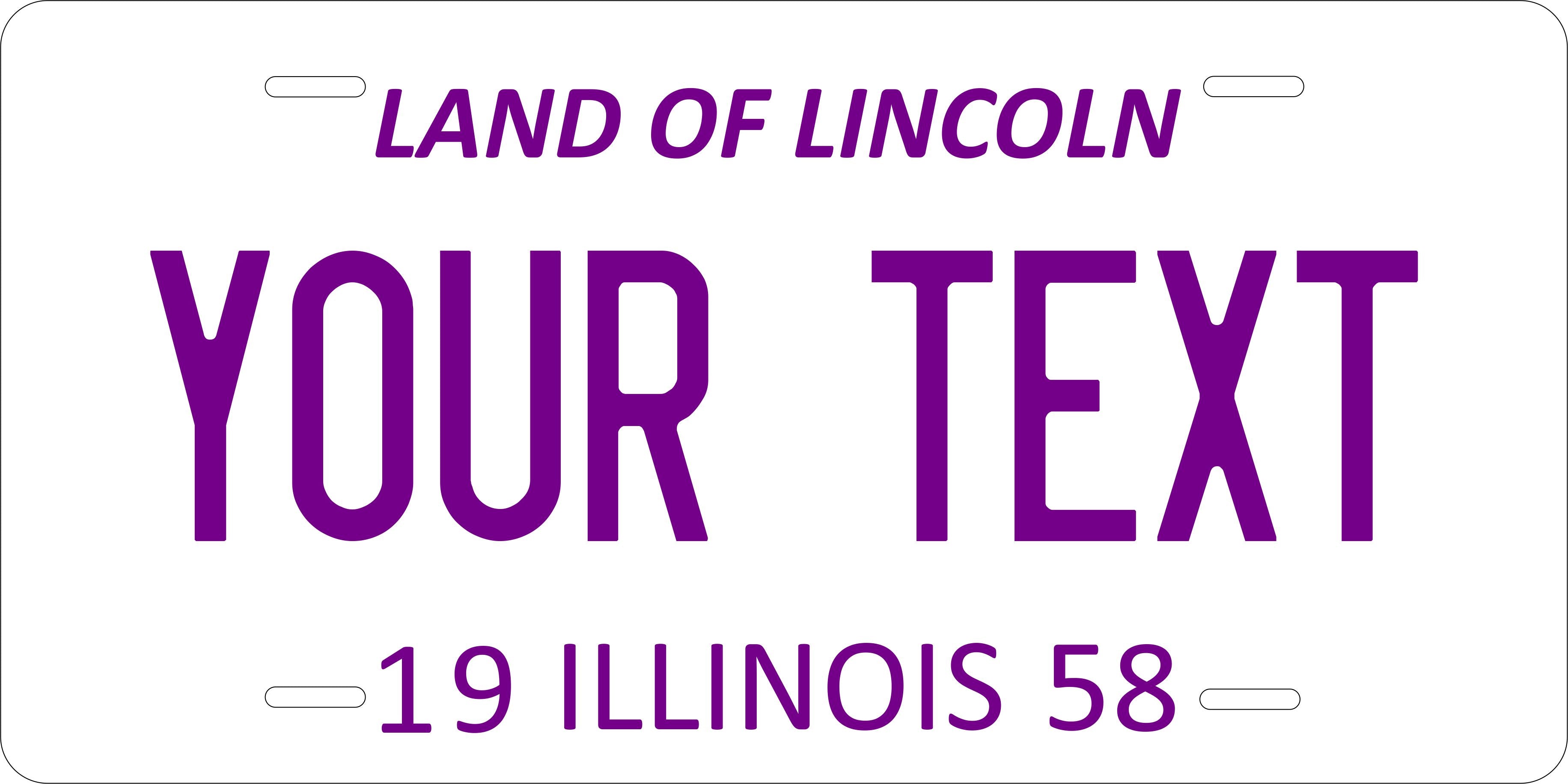 Illinois 1958  License Plate Personalized Novelty Fun Car Bike Motorcycle