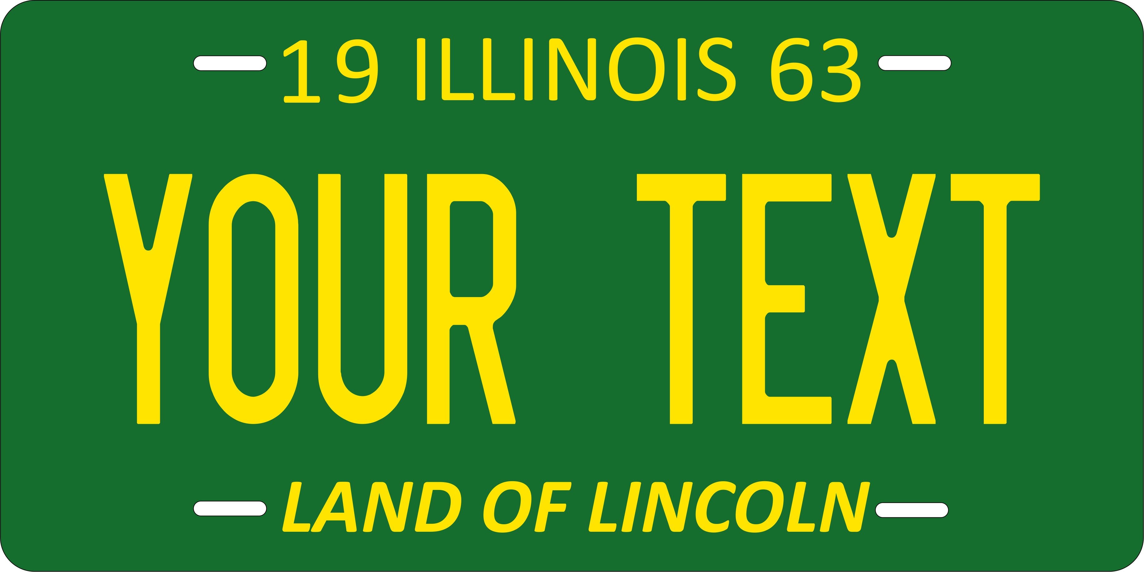Illinois 1963 License Plate Personalized Novelty Fun Car Bike Motorcycle