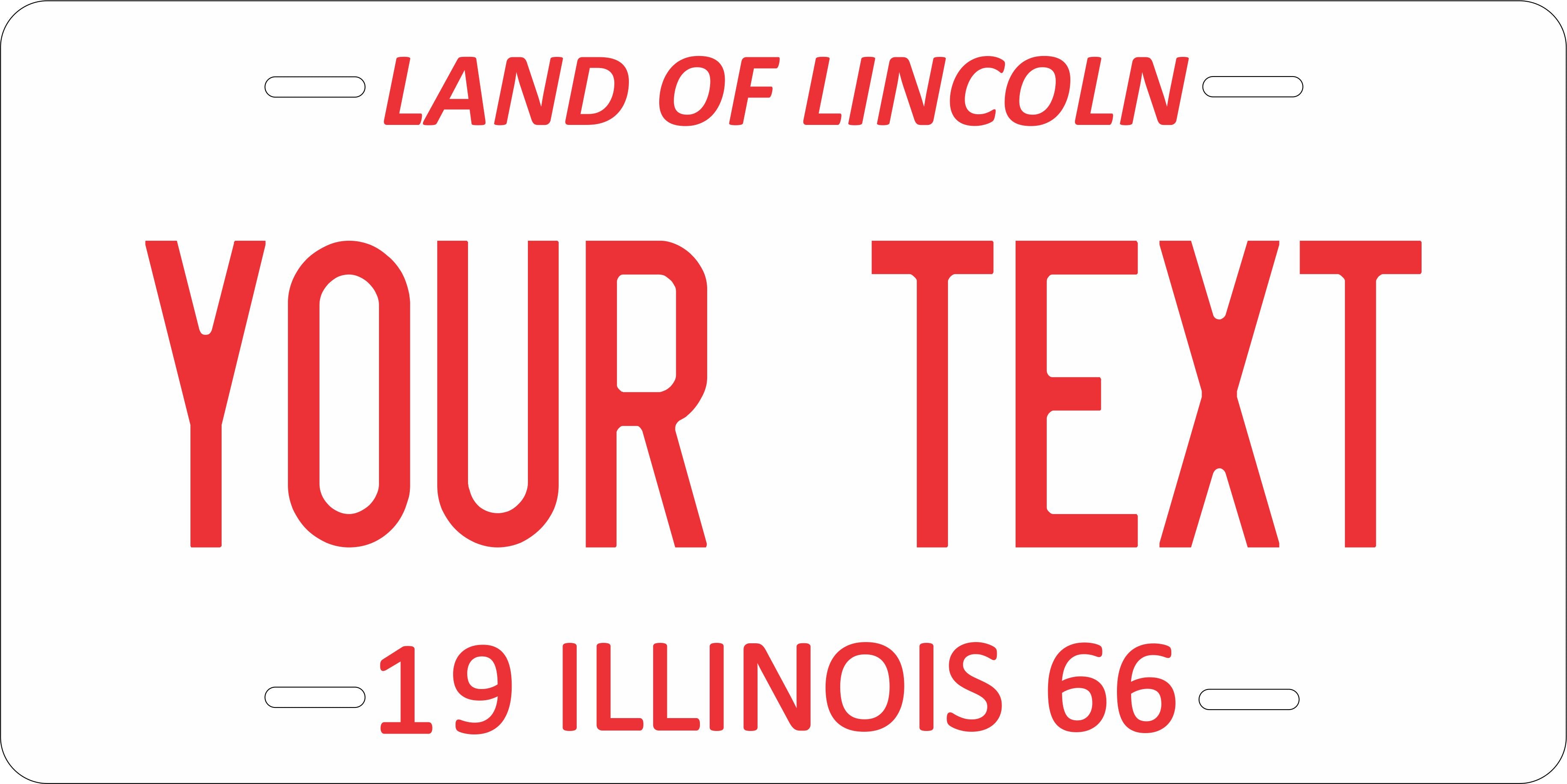 Illinois 1966 License Plate Personalized Novelty Fun Car Bike Motorcycle