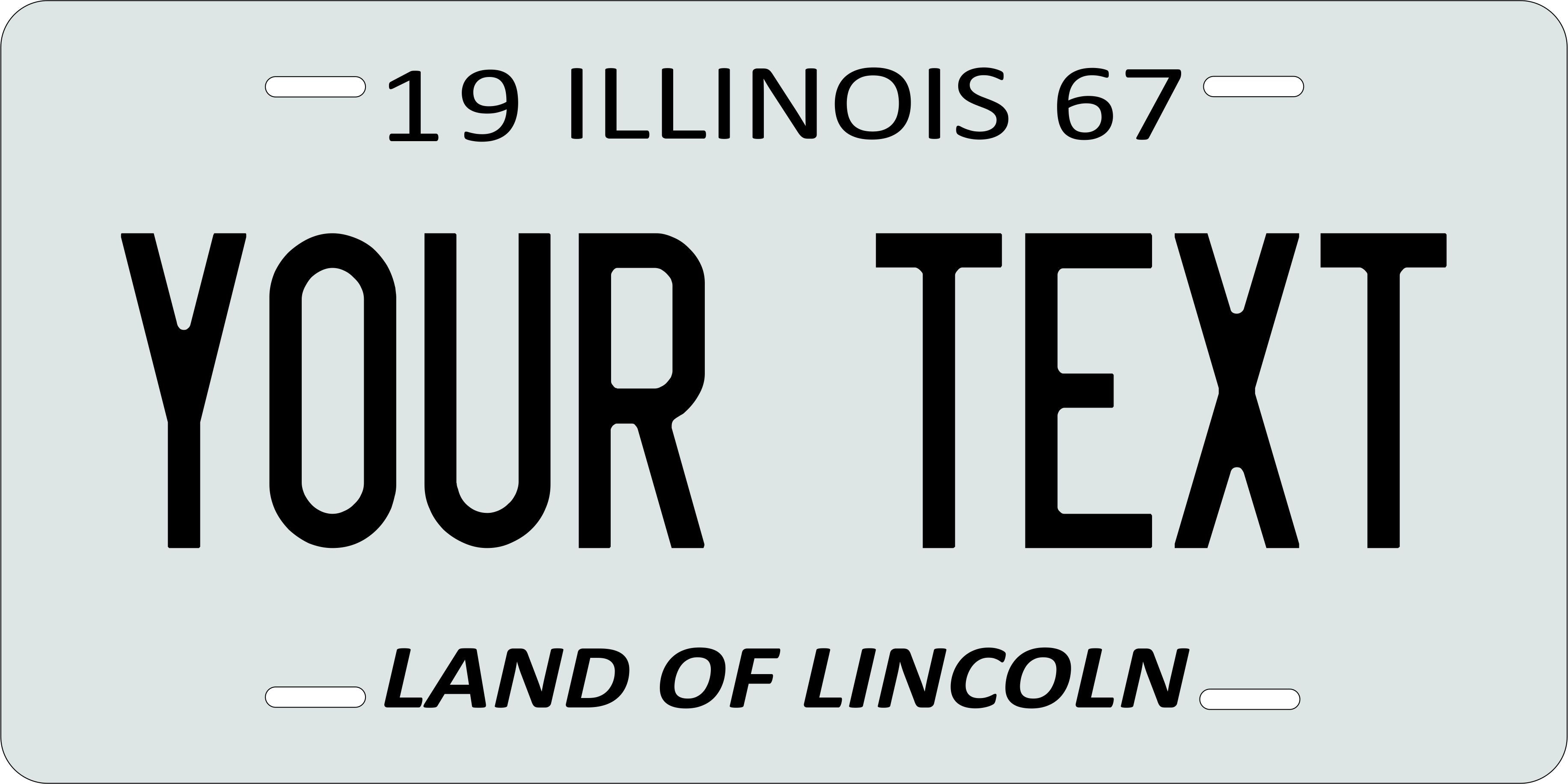 Illinois 1967 License Plate Personalized Novelty Fun Car Bike Motorcycle