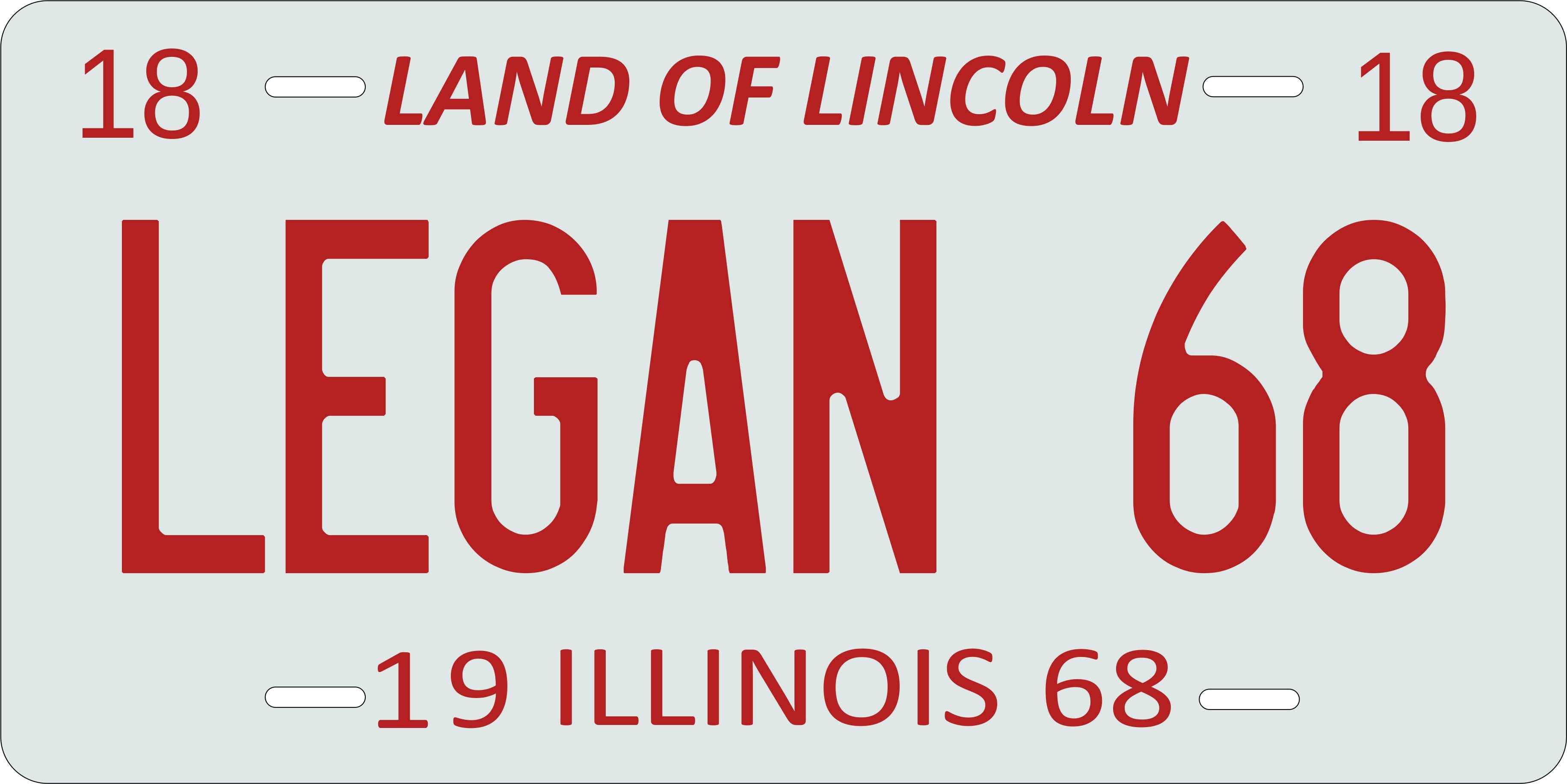 Illinois 1968 License Plate Personalized Novelty Fun Car Bike Motorcycle