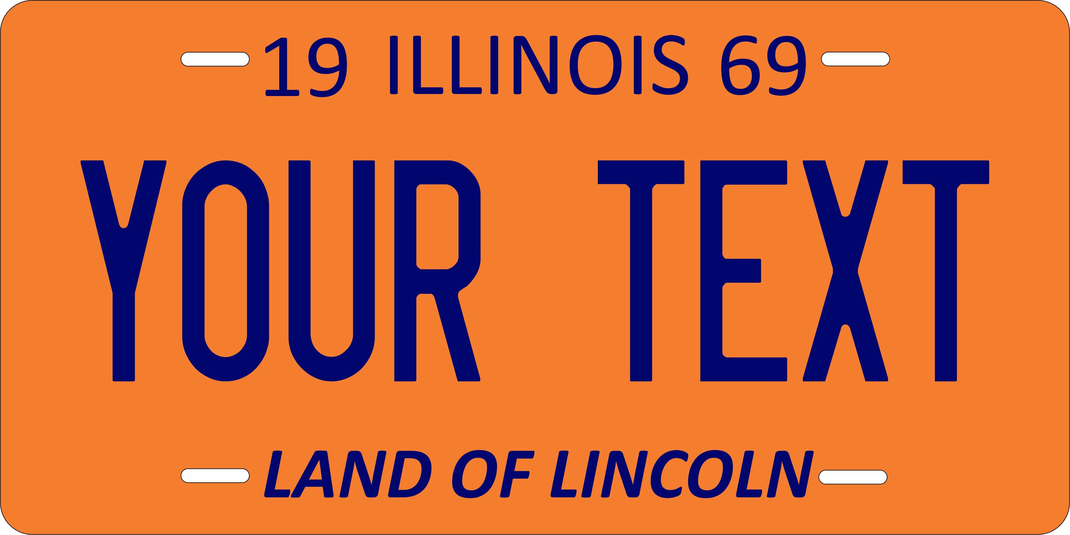 Illinois 1969 License Plate Personalized Novelty Fun Car Bike Motorcycle