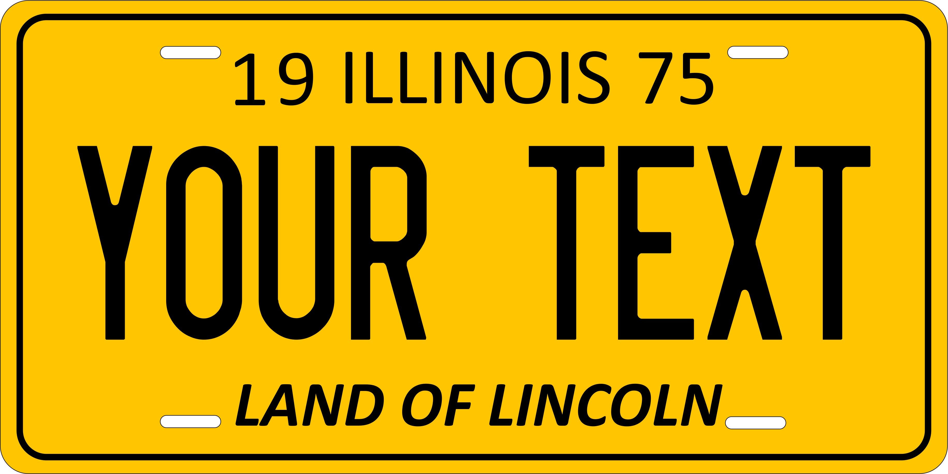 Illinois 1975 License Plate Personalized Novelty Fun Car Bike Motorcycle