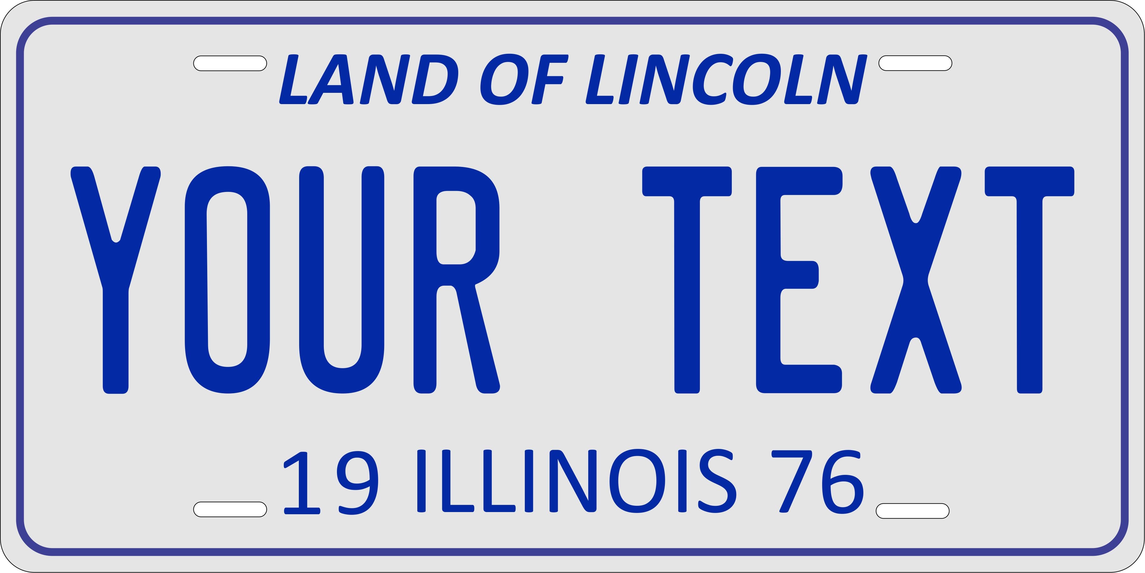 Illinois 1976 License Plate Personalized Novelty Fun Car Bike Motorcycle
