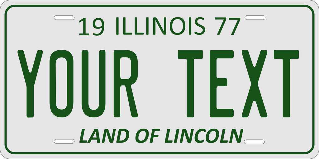 Illinois 1977  License Plate Personalized Novelty Fun Car Bike Motorcycle