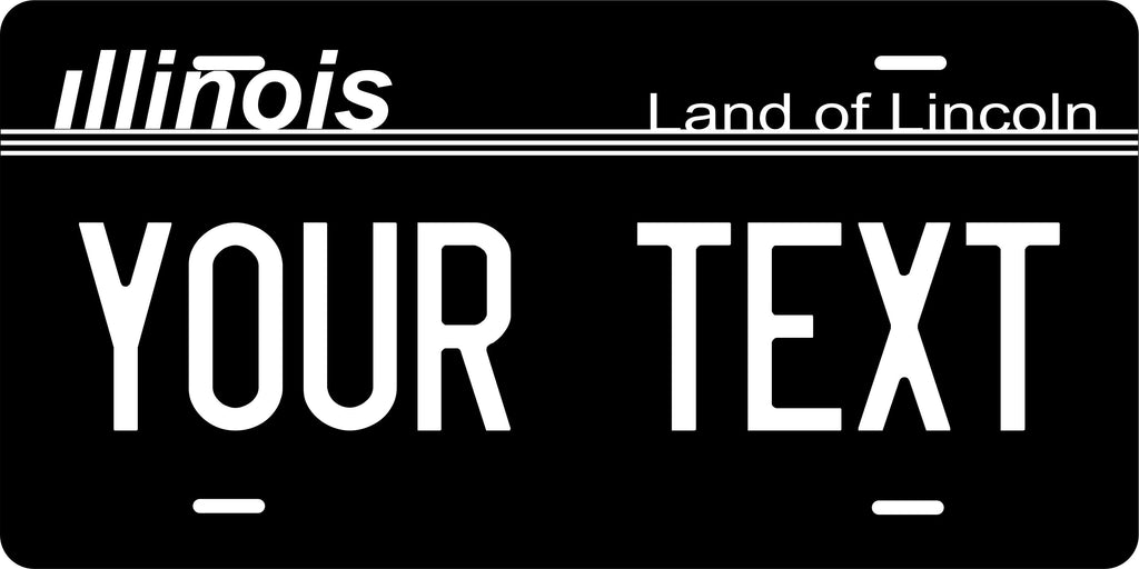 Illinois Black White 1983 License Plate Personalized Novelty Fun Car Bike Motorcycle