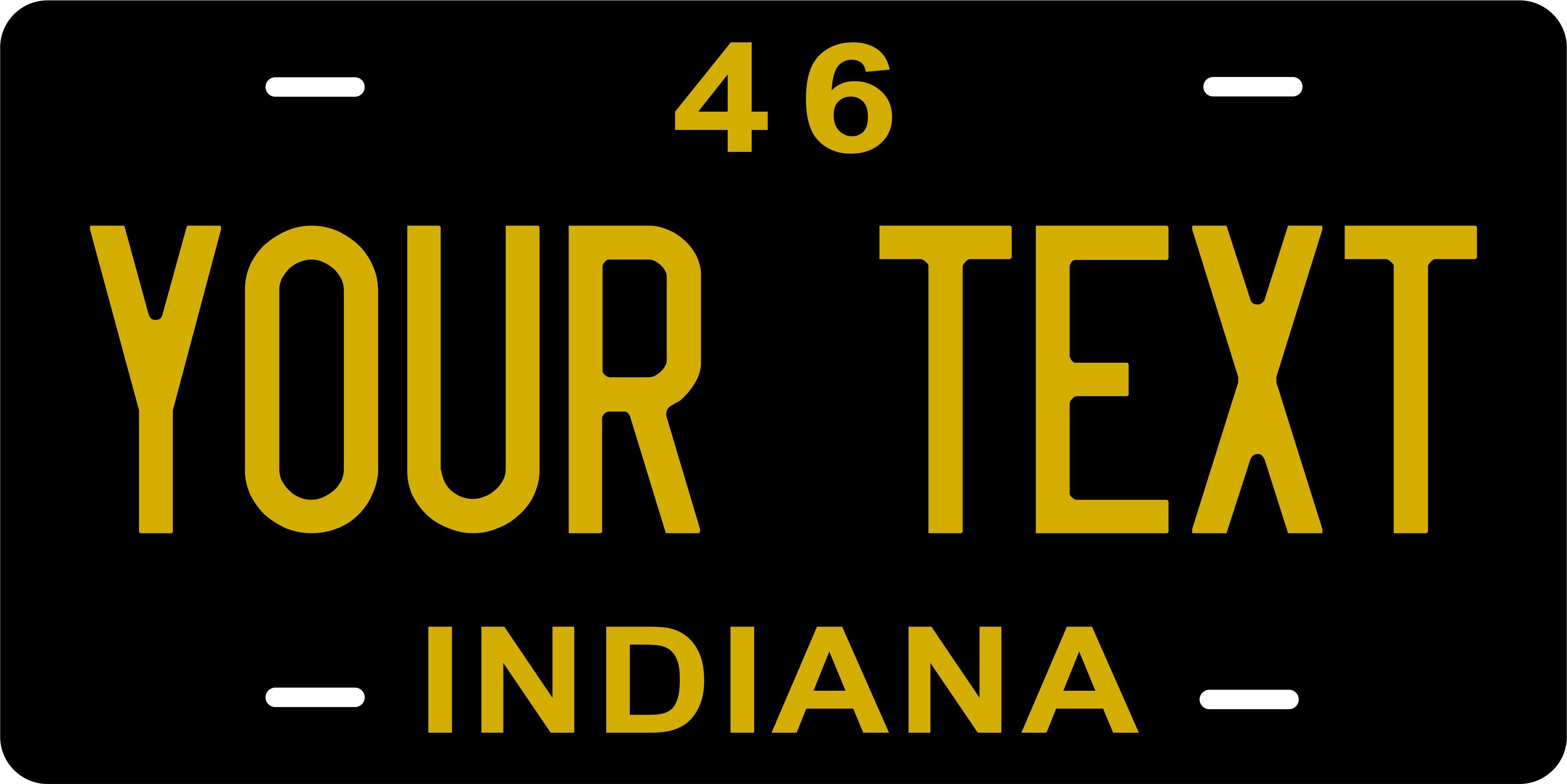 Indiana 1946 License Plate Personalized Novelty Fun Car Bike Motorcycle