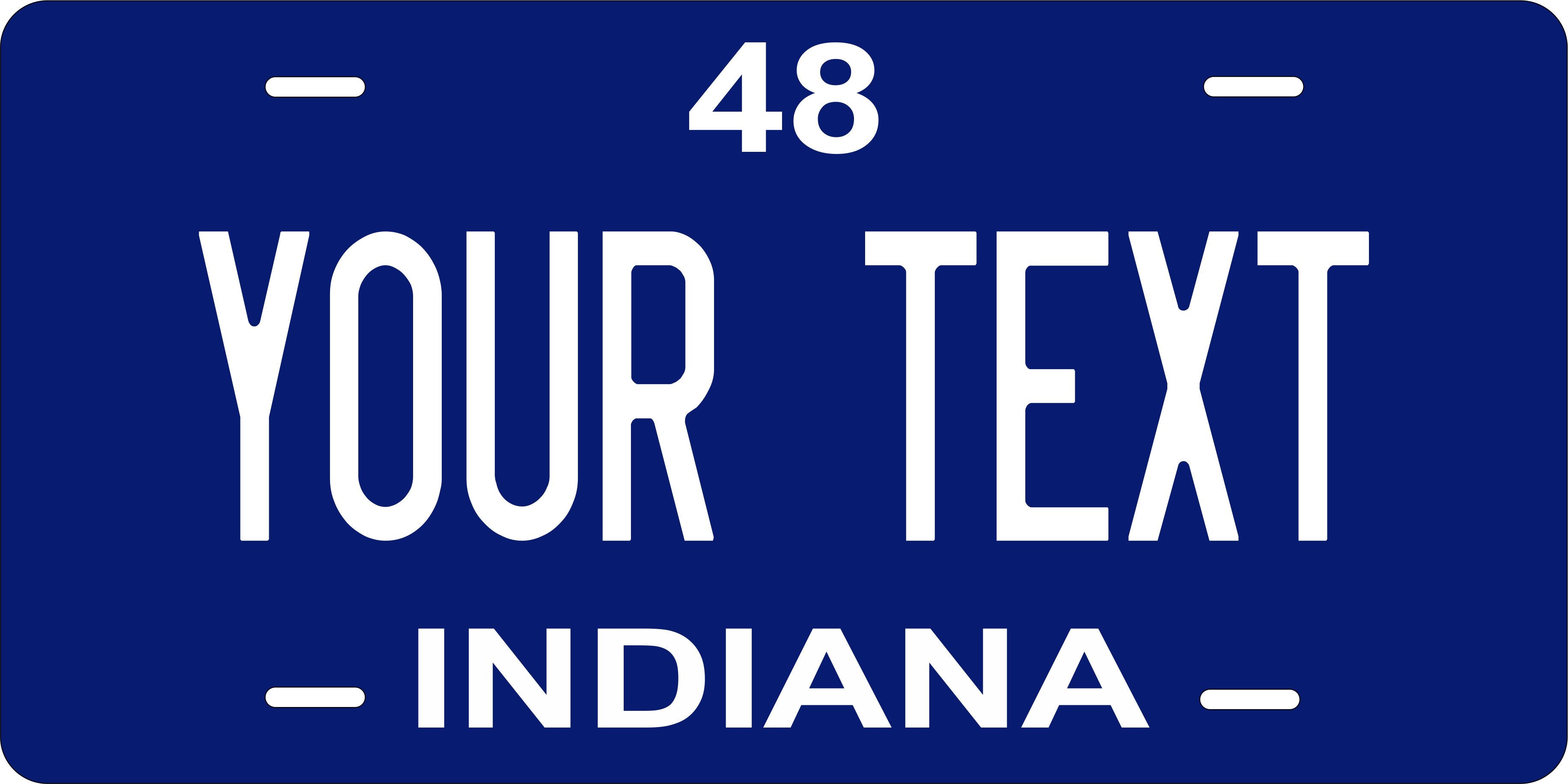 Indiana 1948 License Plate Personalized Novelty Fun Car Bike Motorcycle