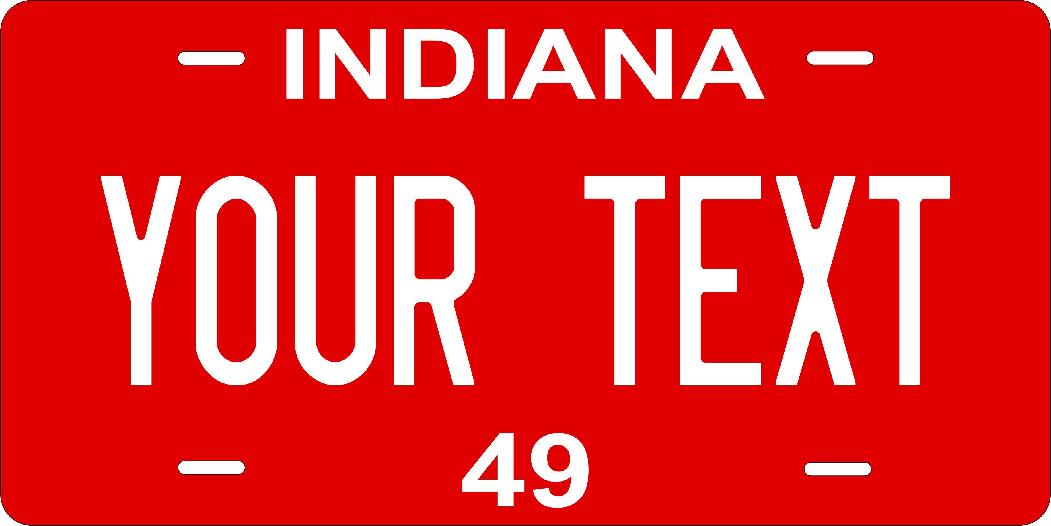 Indiana 1949 License Plate Personalized Novelty Fun Car Bike Motorcycle