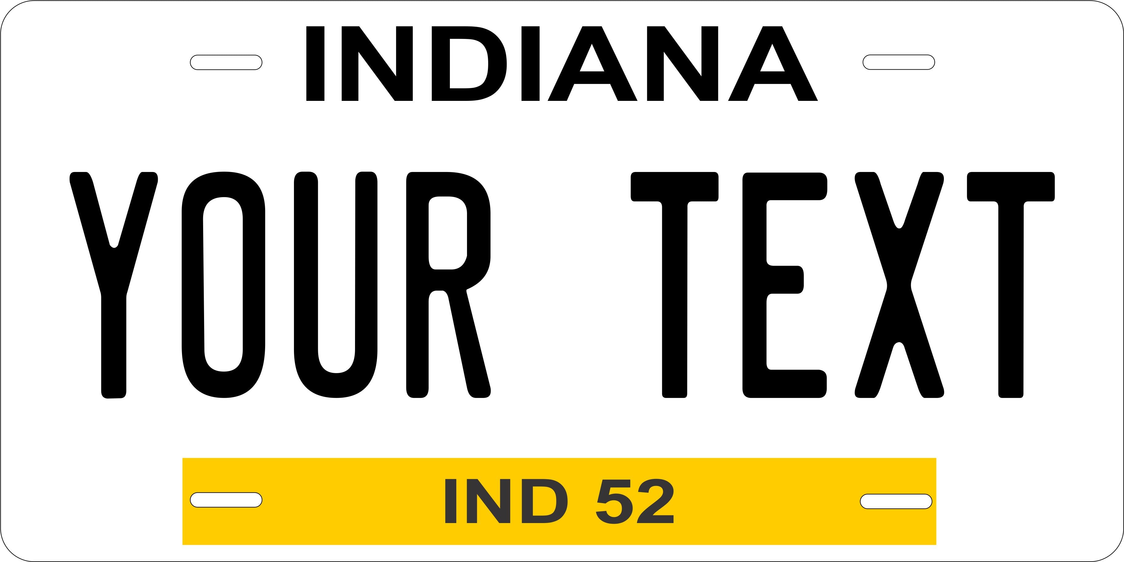 Indiana 1952 License Plate Personalized Novelty Fun Car Bike Motorcycle