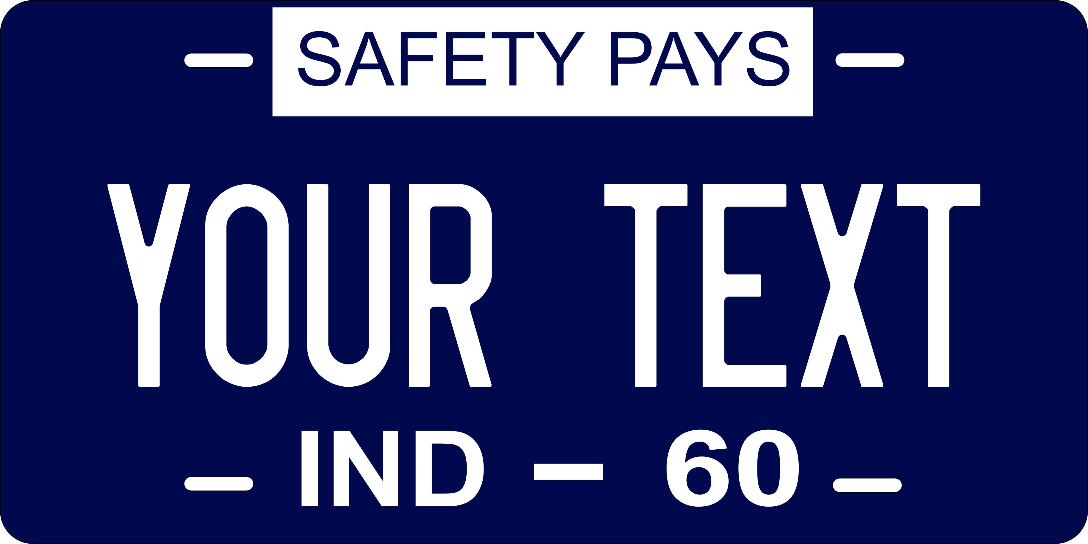 Indiana 1960 License Plate Personalized Novelty Fun Car Bike Motorcycle