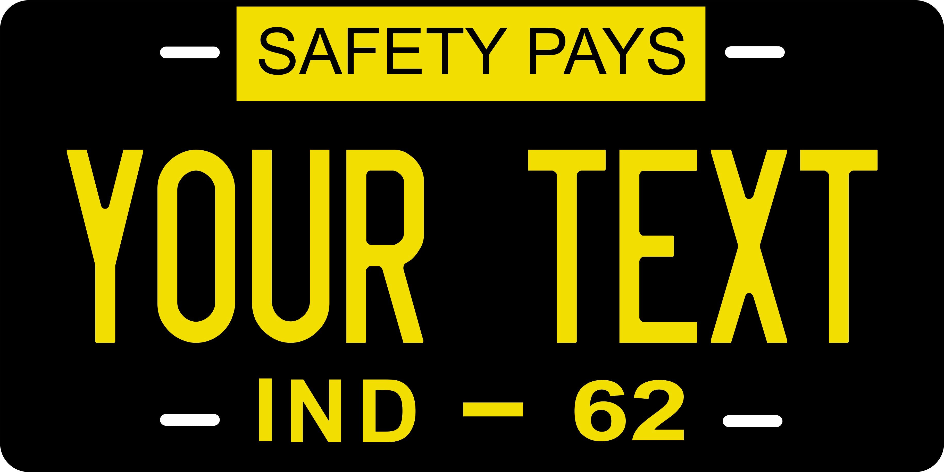 Indiana 1962 License Plate Personalized Novelty Fun Car Bike Motorcycle